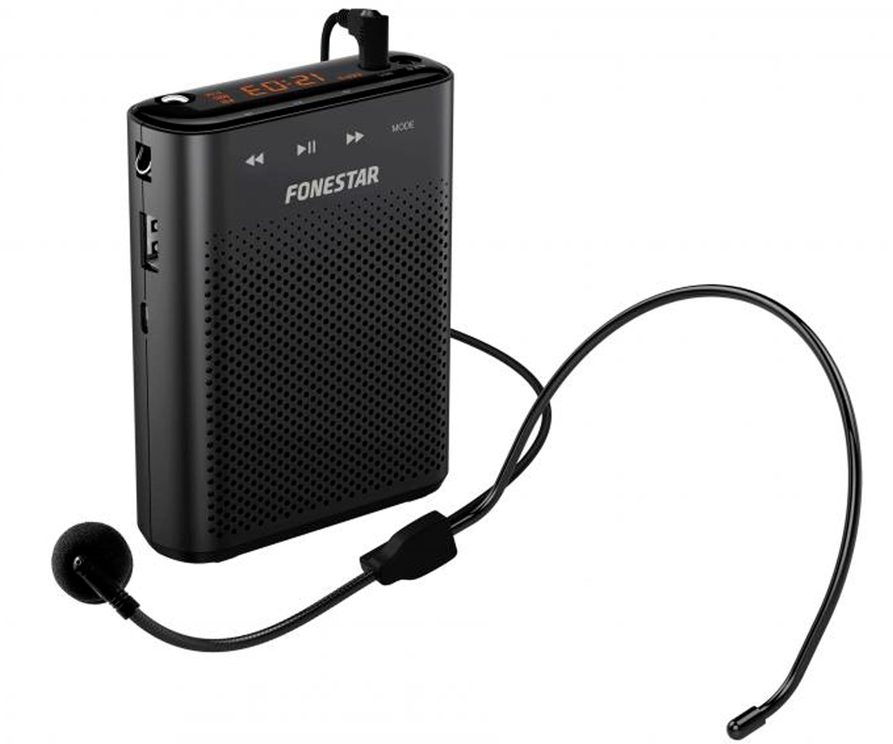 FONESTAR ALTA-VOZ-30 AMPLIFICADOR PORTÁTIL PARA CINTURA CON MICRÓFONO Y GRABADOR USB/microSD/MP3