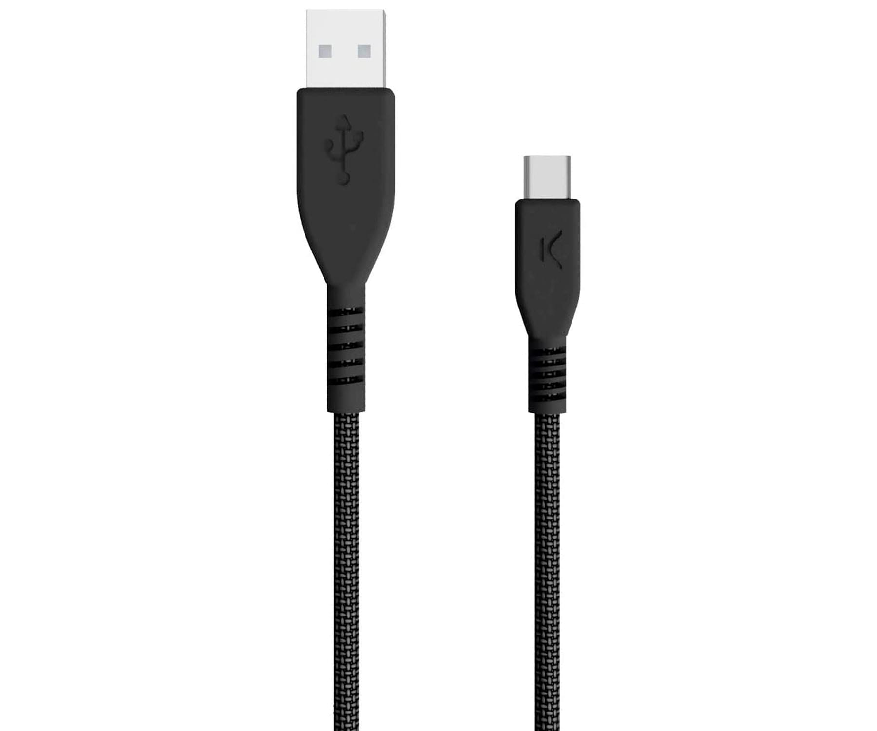 KSIX BXCUSBCKEB01 NEGRO CABLE CONEXIÓN USB A TIPO C 1m FIBRAS DE KEVLAR