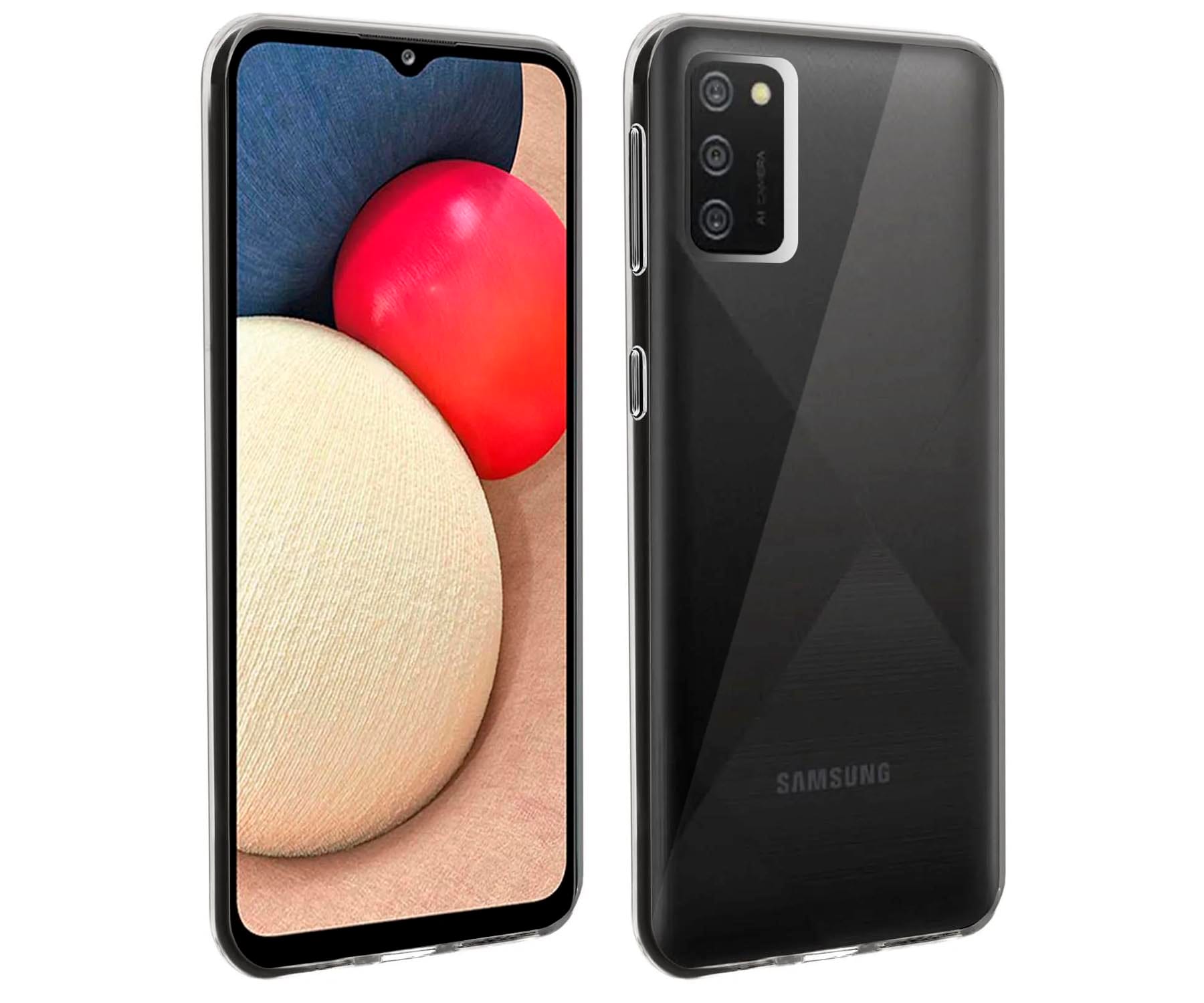 AKASHI TRANSPARENTE FUNDA CARCASA TRASERA SILICONA SAMSUNG GALAXY A02S REFORZADA