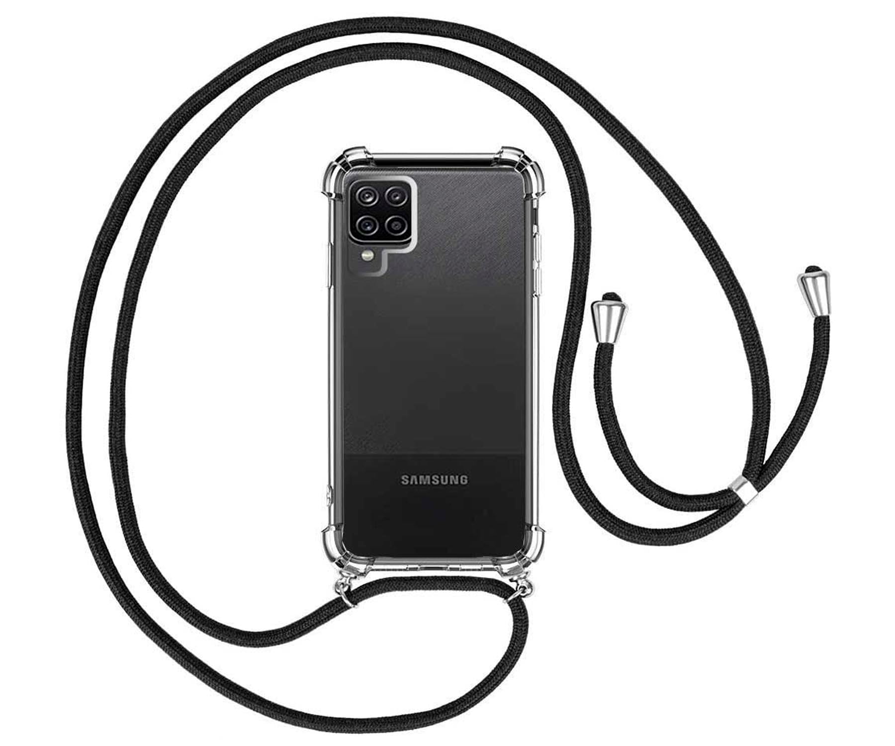 AKASHI FUNDA SILICONA TRANSPARENTE CON CUERDA ANTISHOCK COLGANTE SAMSUNG A12