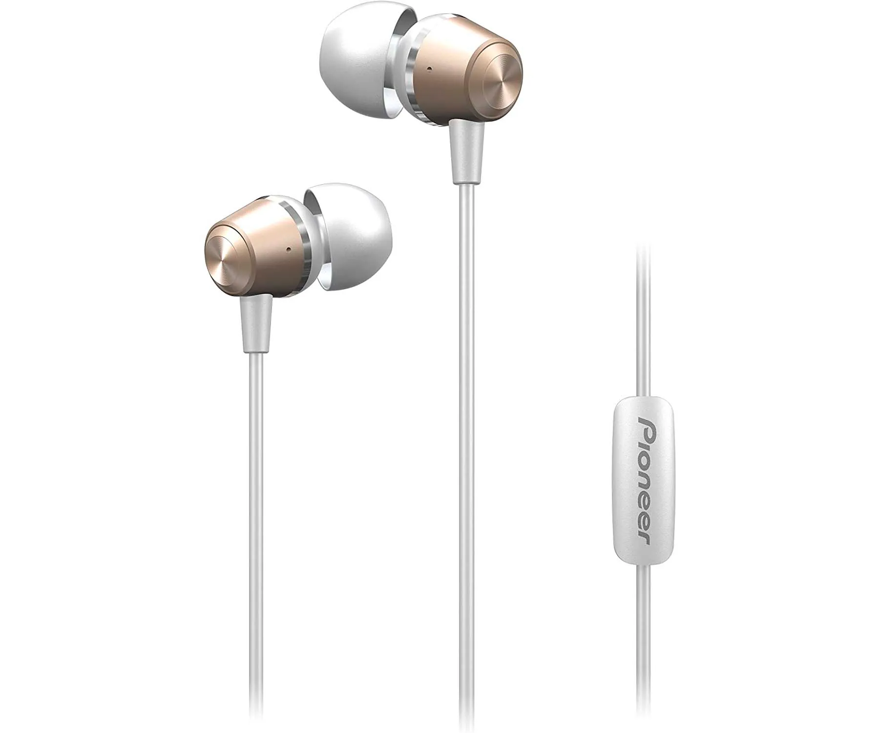 PIONEER SE-QL2T-G BLANCO AURICULARES IN-EAR CON MICRÓFONO DISEÑO ACABADO EN ALUMINIO ALTA CALIDAD