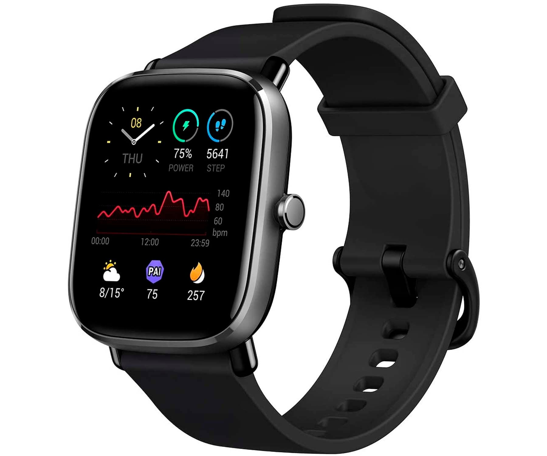 XIAOMI AMAZFIT GTS 2 MINI NEGRO MEDIANOCHE SMARTWATCH 1.55'' AMOLED FRECUENCIA CARDÍACA SPO2 ESTRÉS