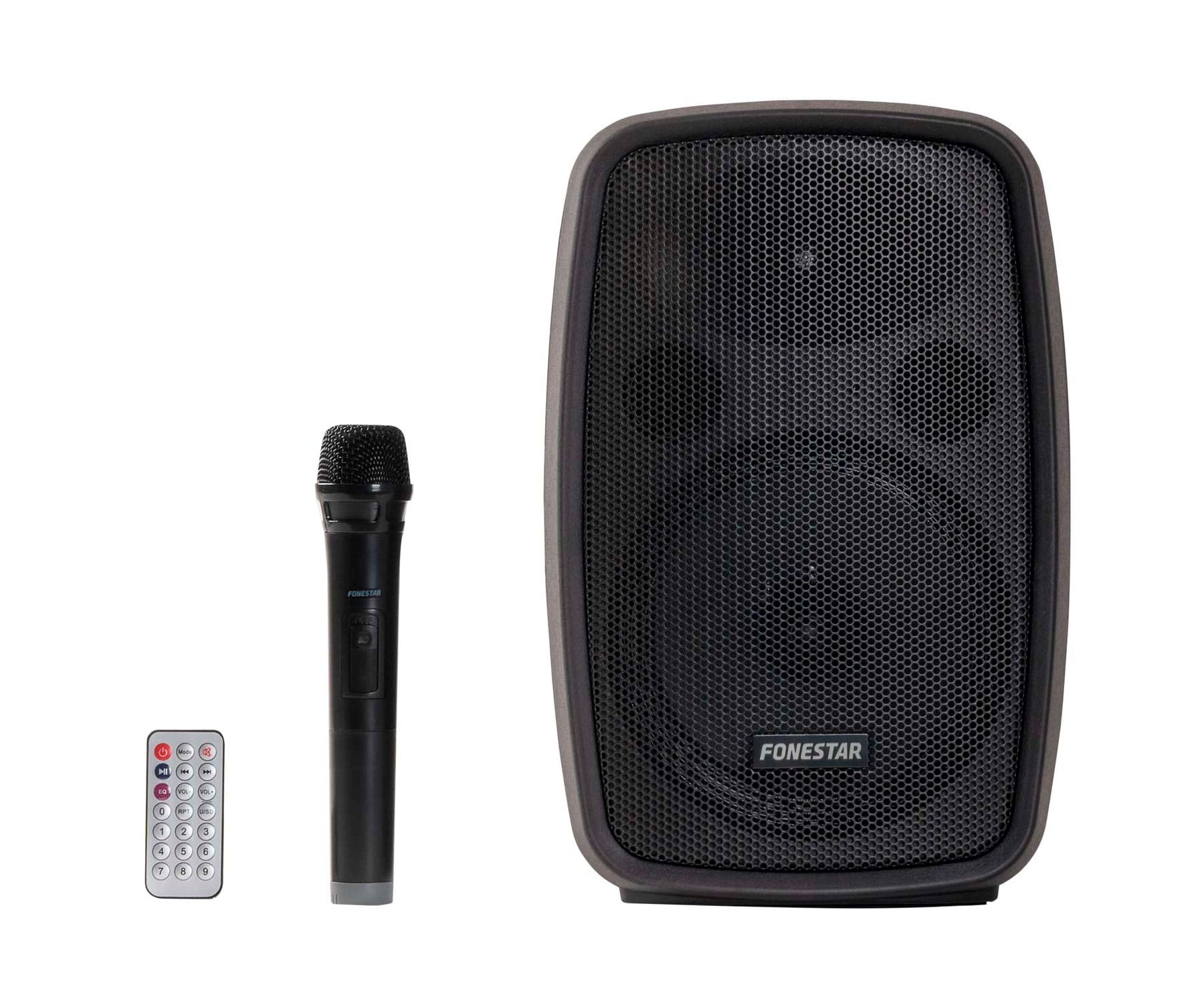 FONESTAR AMPLY NEGRO ALTAVOZ INALÁMBRICO PORTÁTIL CON MICRÓFONO Y MANDO A DISTANCIA