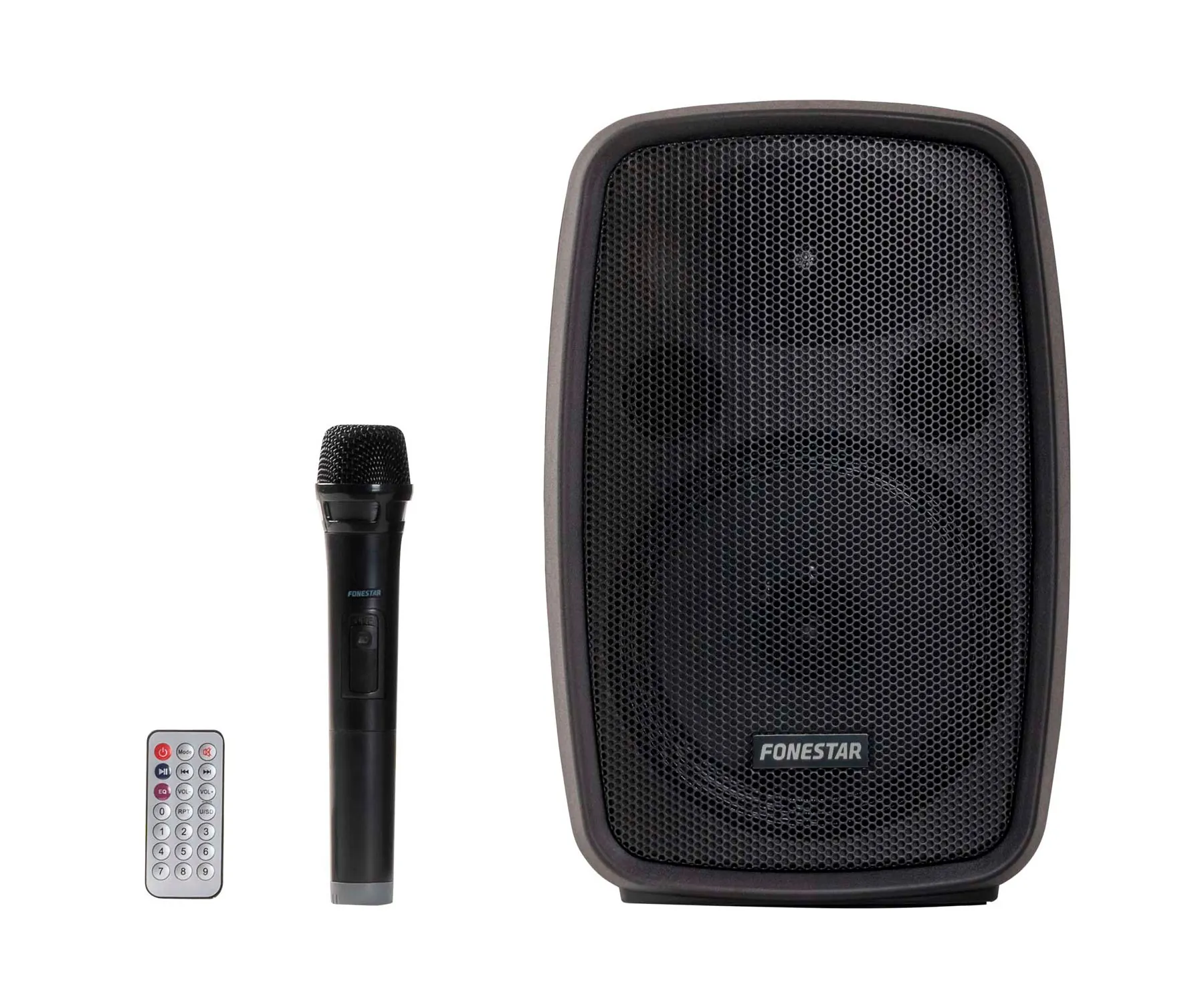 FONESTAR AMPLY NEGRO ALTAVOZ INALÁMBRICO PORTÁTIL CON MICRÓFONO Y MANDO A DISTANCIA