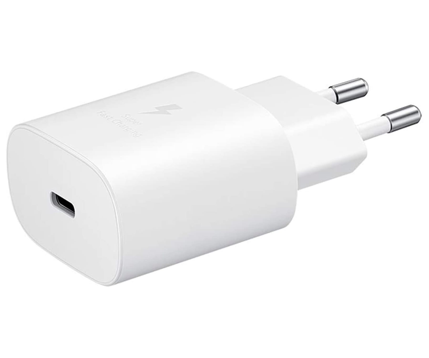 SAMSUNG BLANCO CARGADOR CON CARGA SUPER RÁPIDA 25W USB TIPO C SIN CABLE