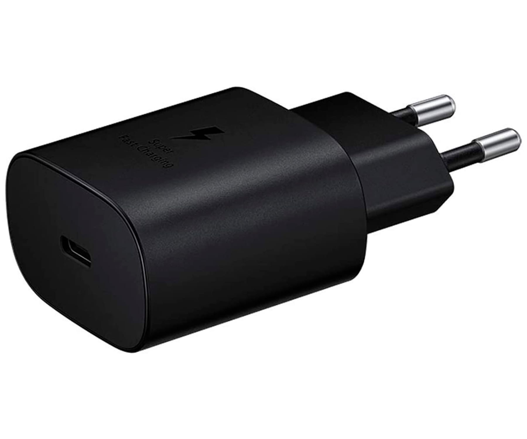 SAMSUNG NEGRO CARGADOR CON CARGA SUPER RÁPIDA 25W USB TIPO C SIN CABLE