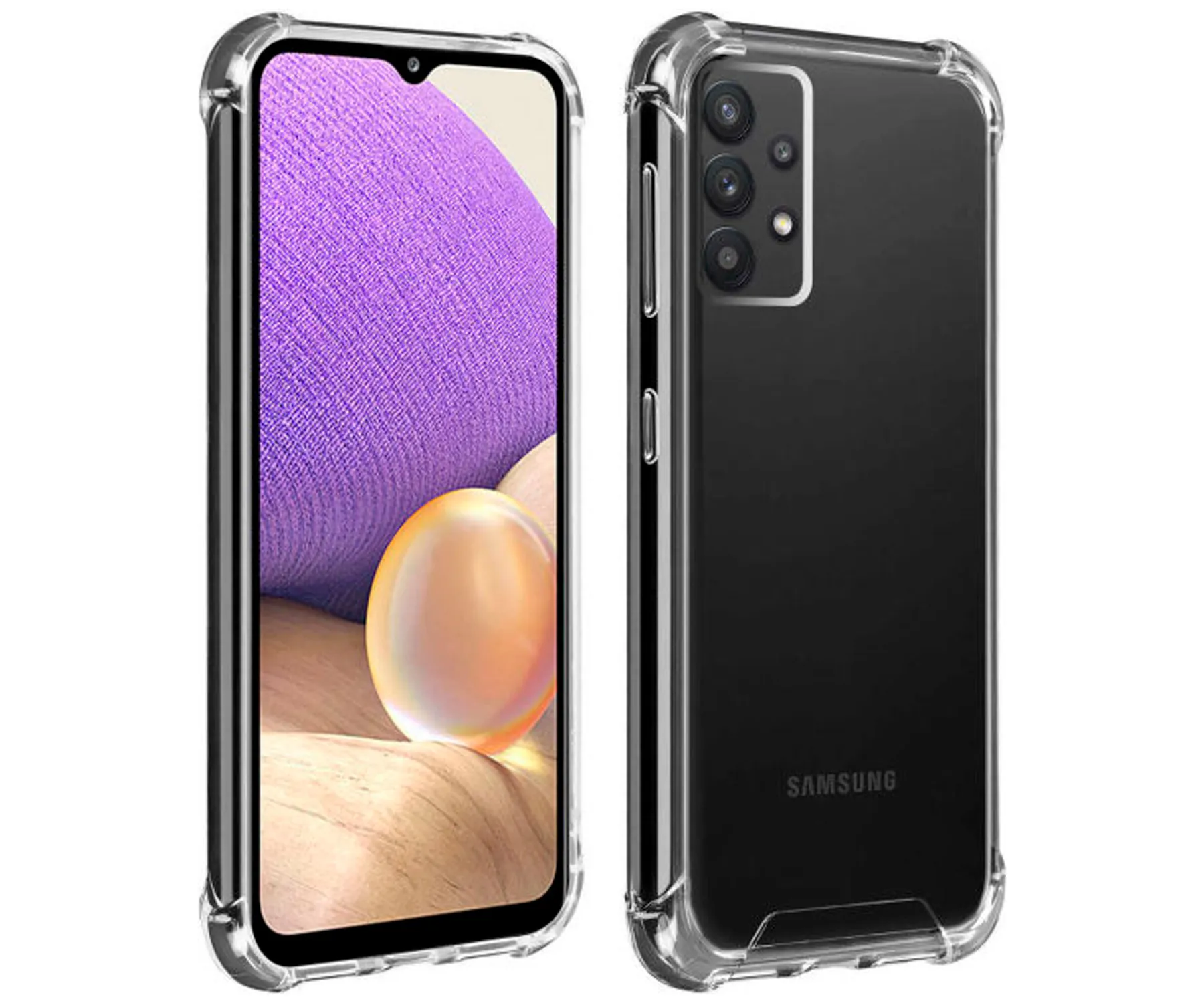 AKASHI TRANSPARENTE FUNDA CARCASA TRASERA SILICONA PARA SAMSUNG GALAXY A32 5G REFORZADA