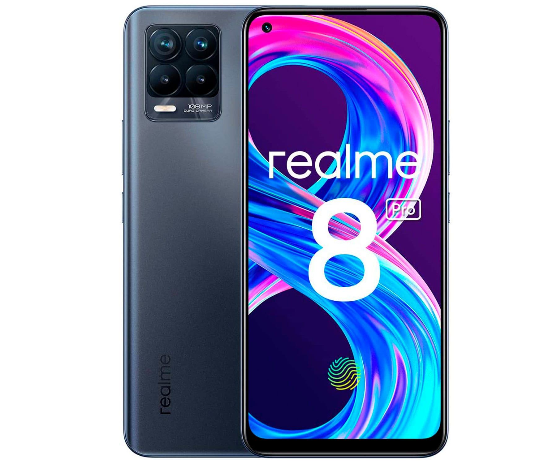 REALME 8 PRO 4G NEGRO DUAL SIM 6.4'' SUPER AMOLED FHD+ OCTACORE 128GB 8GB RAM QUADCAM 108MP SELFIES 16MP