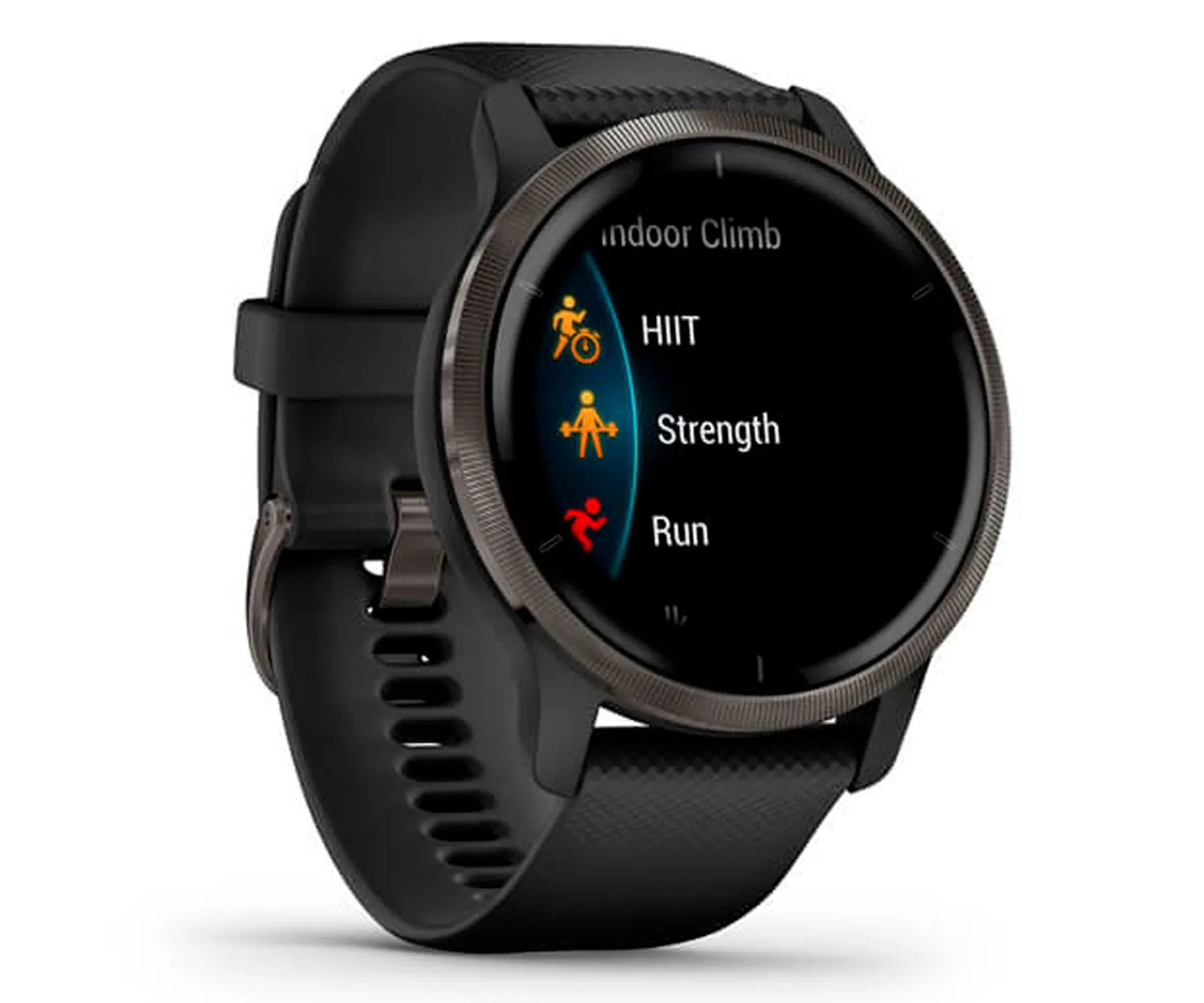 GPS Garmin venu AMOLED Smartwatch 010-02173-11 Nuevo pizarra con banda negra