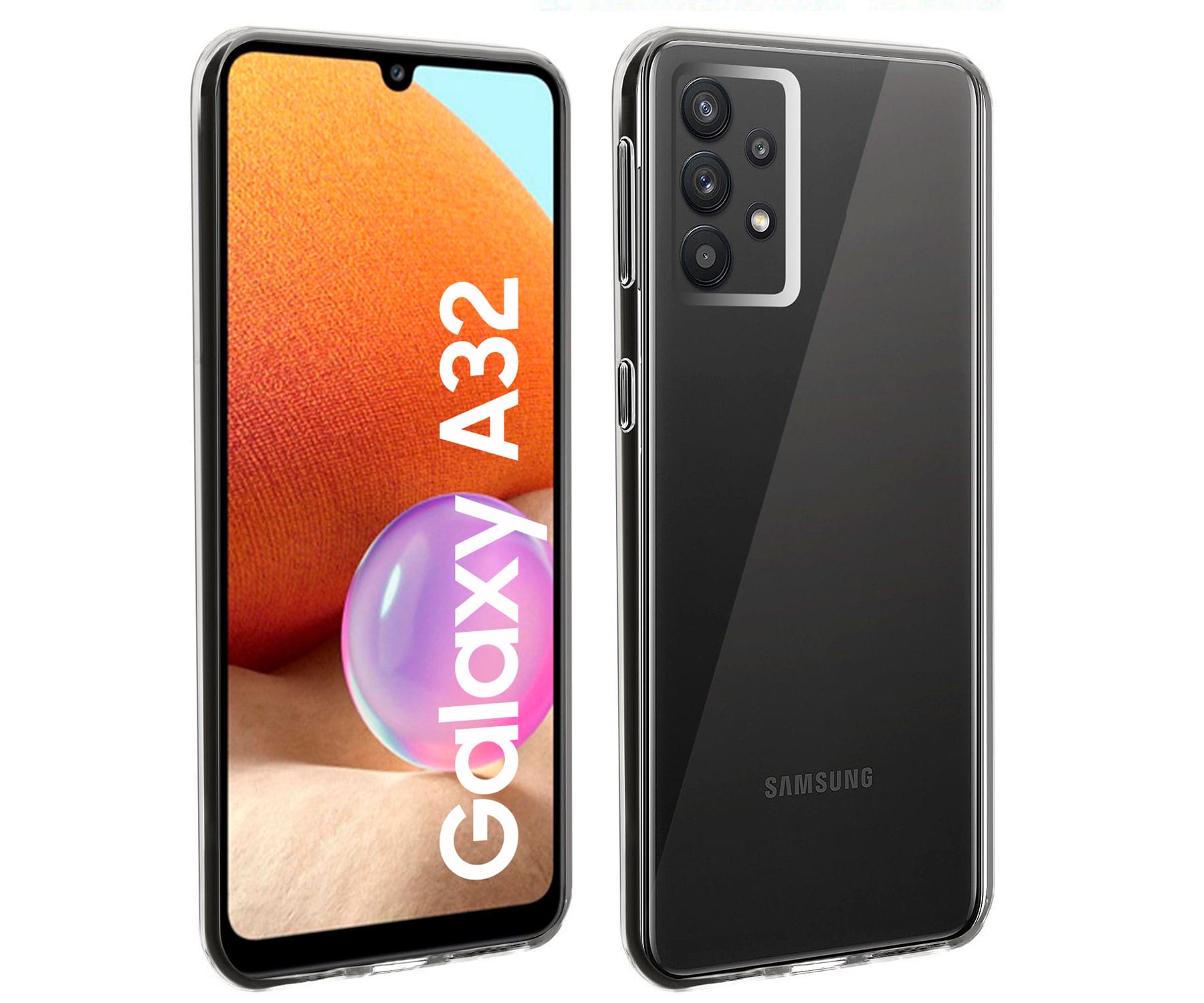 JC Funda trasera/ Samsung A32 4G/Transparente/Silicona/Fina