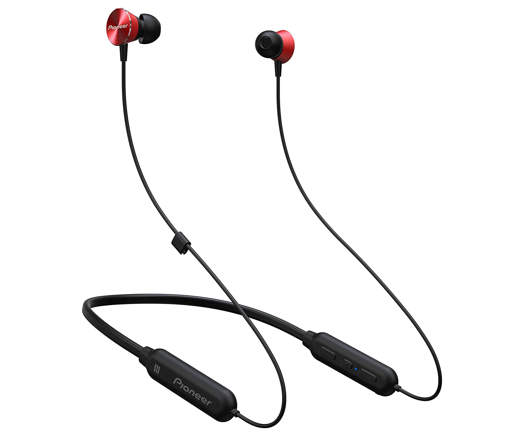 Pioneer SE-QL7BT Rojo Auriculares intraaurales Bluetooth/Panel de Control/Micrófono/NFC/7h de reproducción