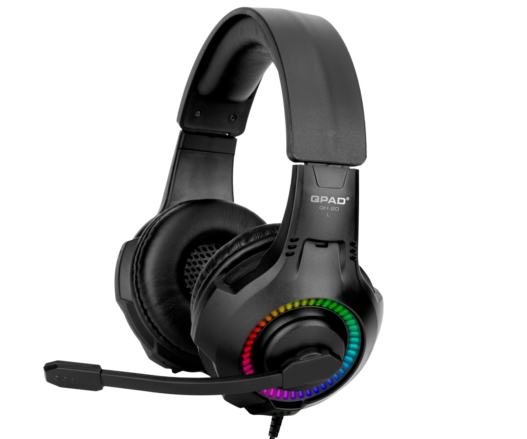Qpad QH20 Negro/ Auriculares Multiplataforma/Estéreo/RGB