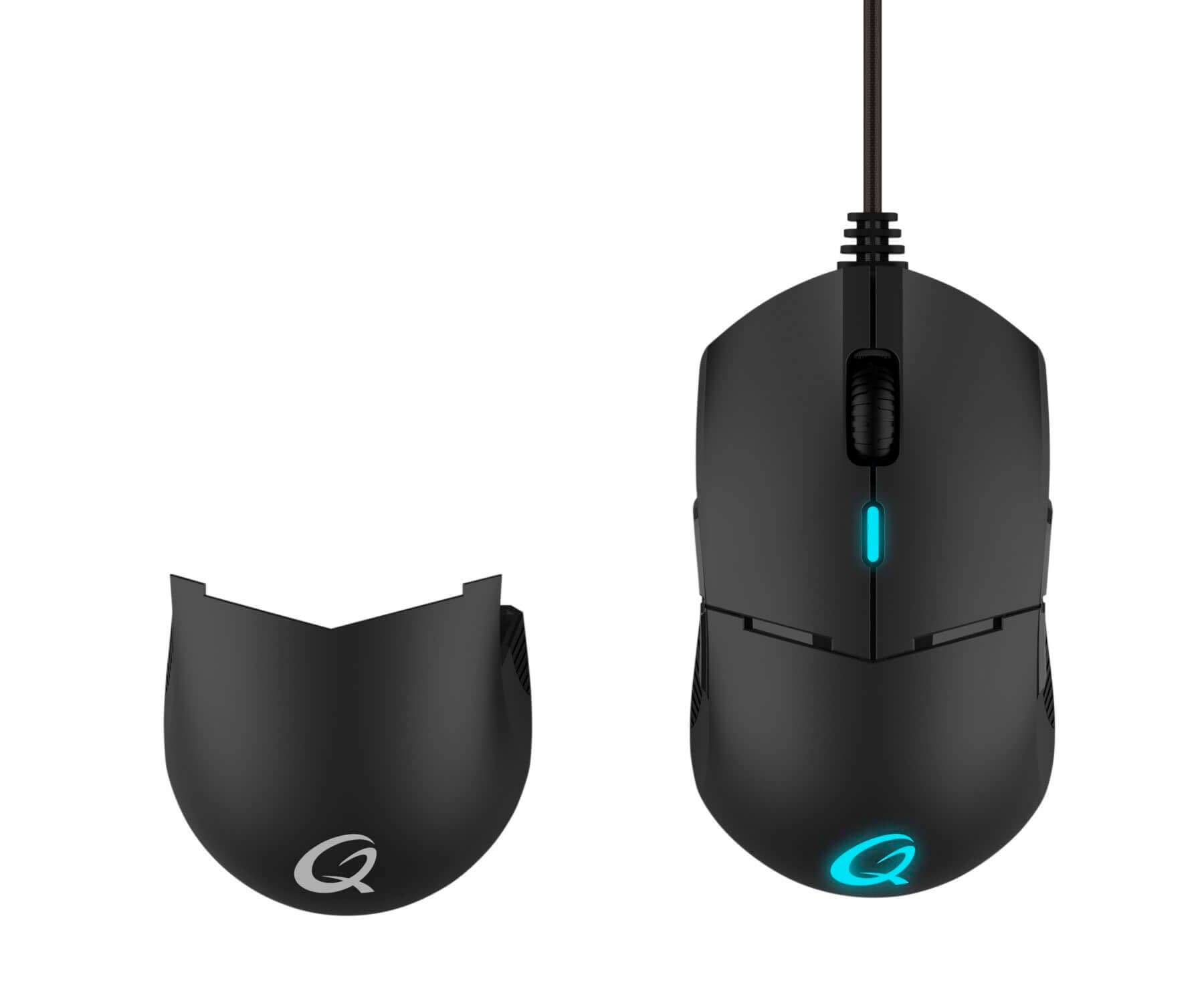 Qpad DX700 Negro/Ratón óptico//Gaming/Profesional/16.000 ppp/Ambidiestro