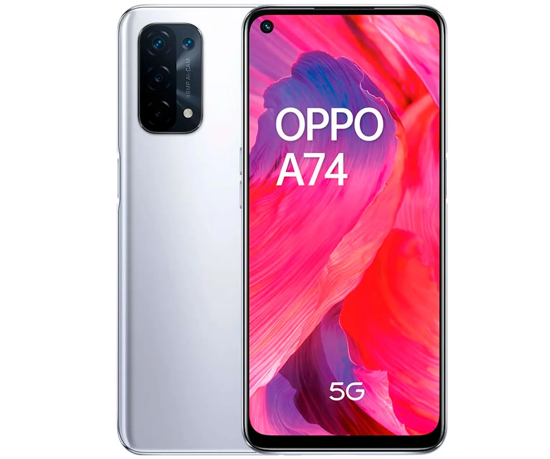 OPPO A74 5G Plata 6+128GB / 6.5" AMOLED 90Hz / Dual SIM