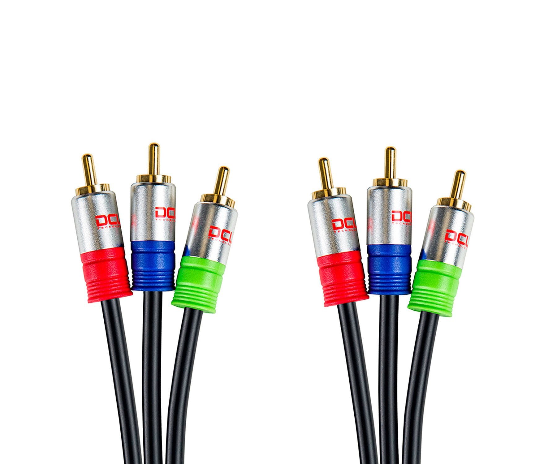 Dcu Cable Conexión Audio-Vídeo 3-RCA/Longitud 5 metros