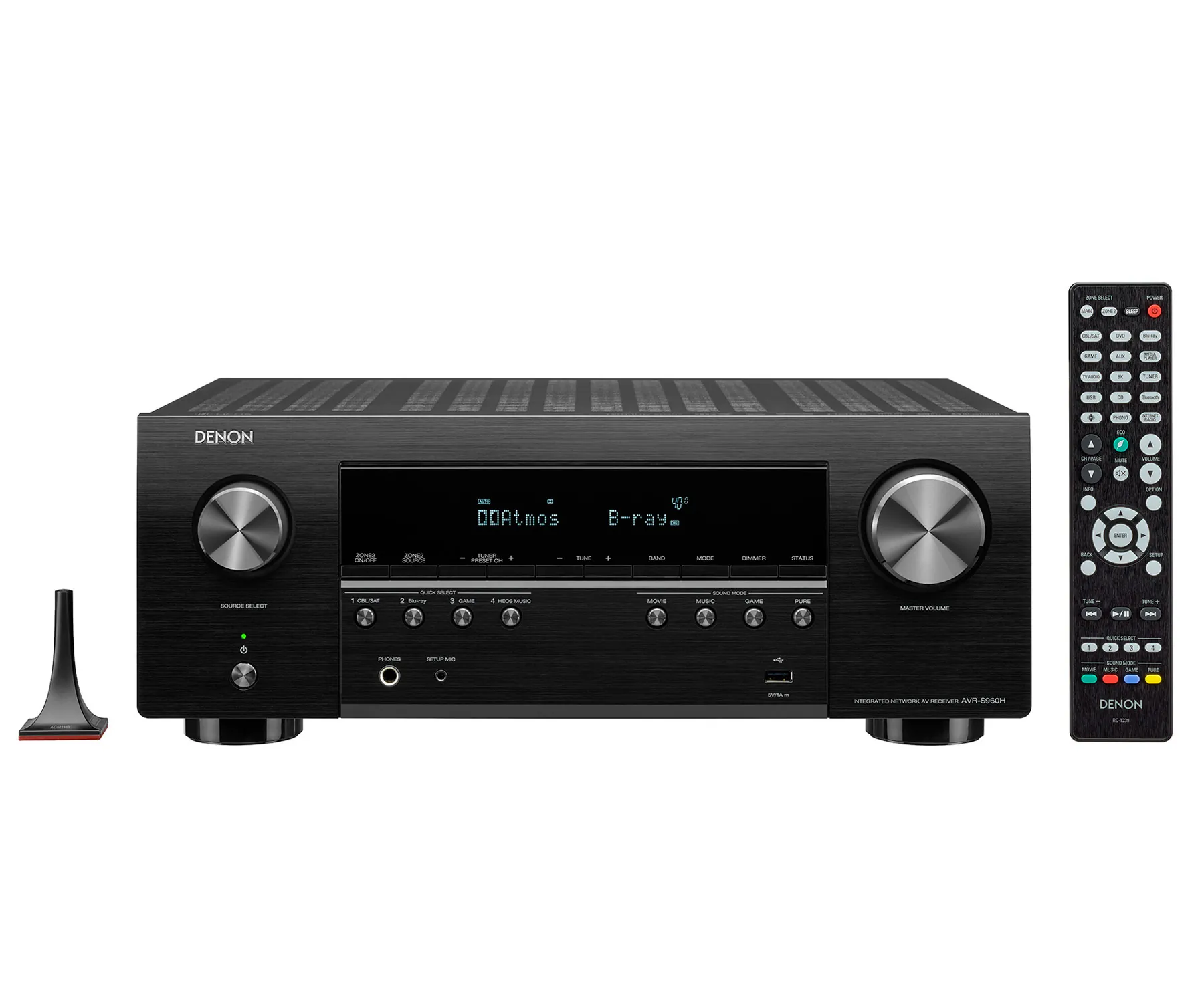 Denon AVR-S960H Negro/Receptor AV/8K Ultra HD/7.2ch/HEOS integrado/145W/Dolby Atmos/DTS:X/DTS Virtual:X