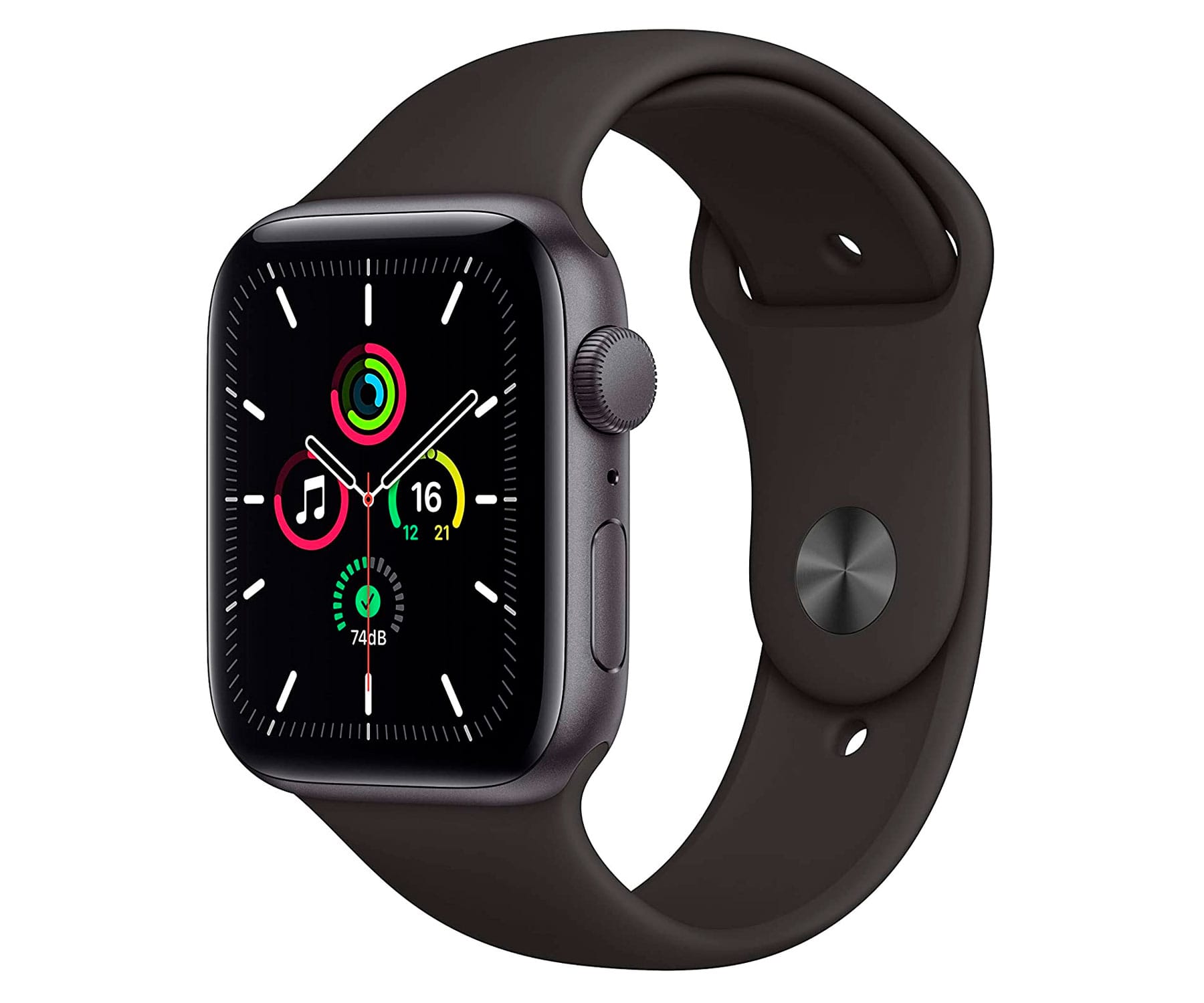 Apple Watch Serie SE GPS/44mm/Caja de Aluminio en Gris Espacial - Correa Deportiva Negra