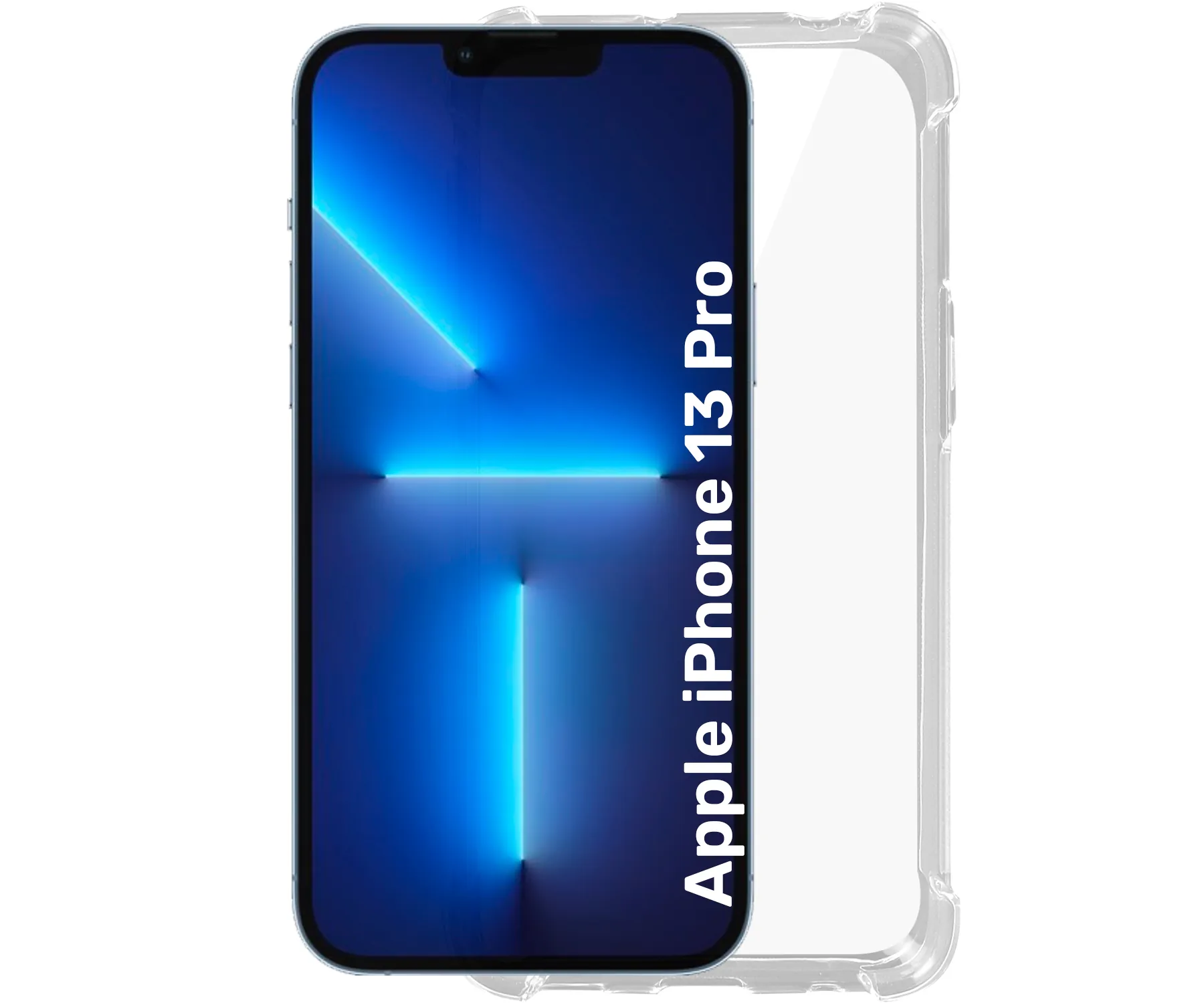 JC Funda de silicona transparente para Apple iPhone 13 Pro con bordes reforzados