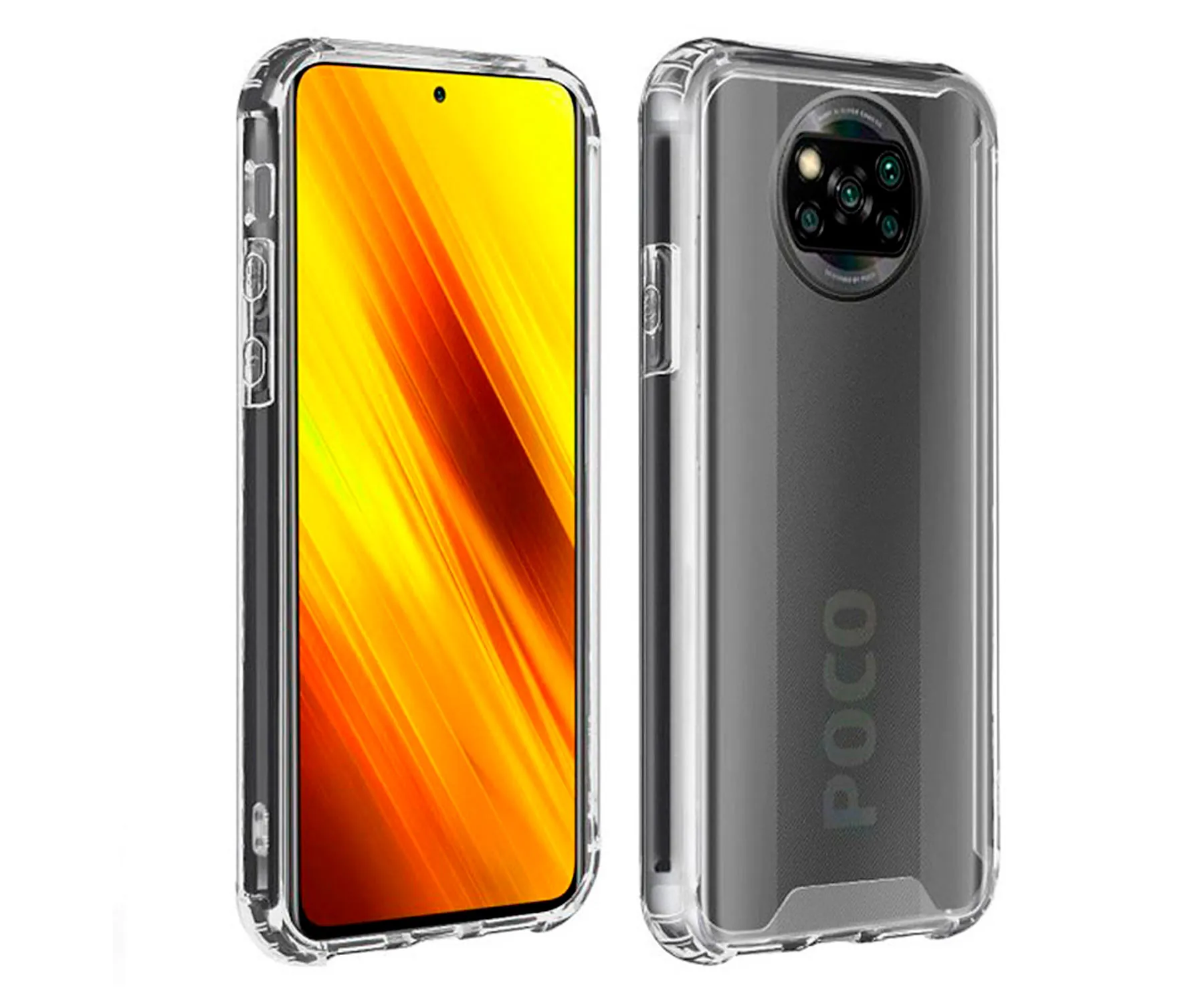 JC Transparente, Carcasa Xiaomi POCO X3 Anti impacto, Ángulo reforzado