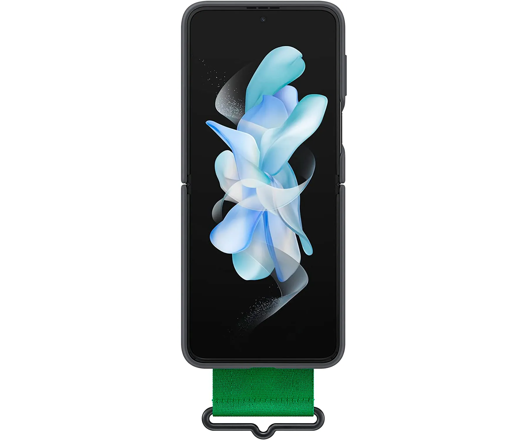 Samsung Silicone Cover Con Correa Black&green / Funda Samsung Galaxy Z Flip4 (4)