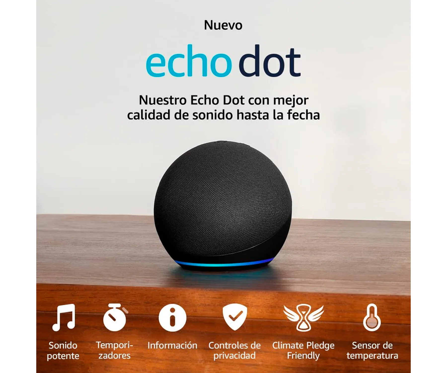 Asistente virtual Amazon Echo Dot 5ª generación negro – imagen 4