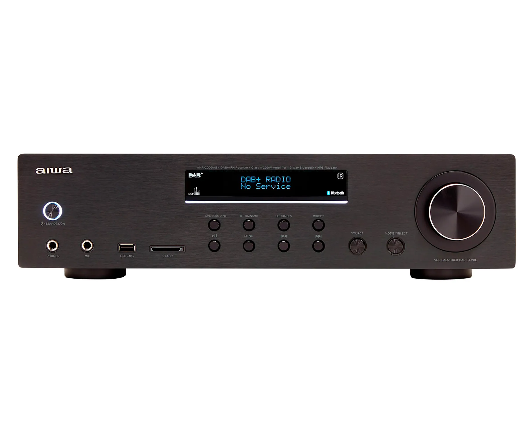 Aiwa Amr-200Dab Black / Amplificador Estéreo De Alta Potencia 200W