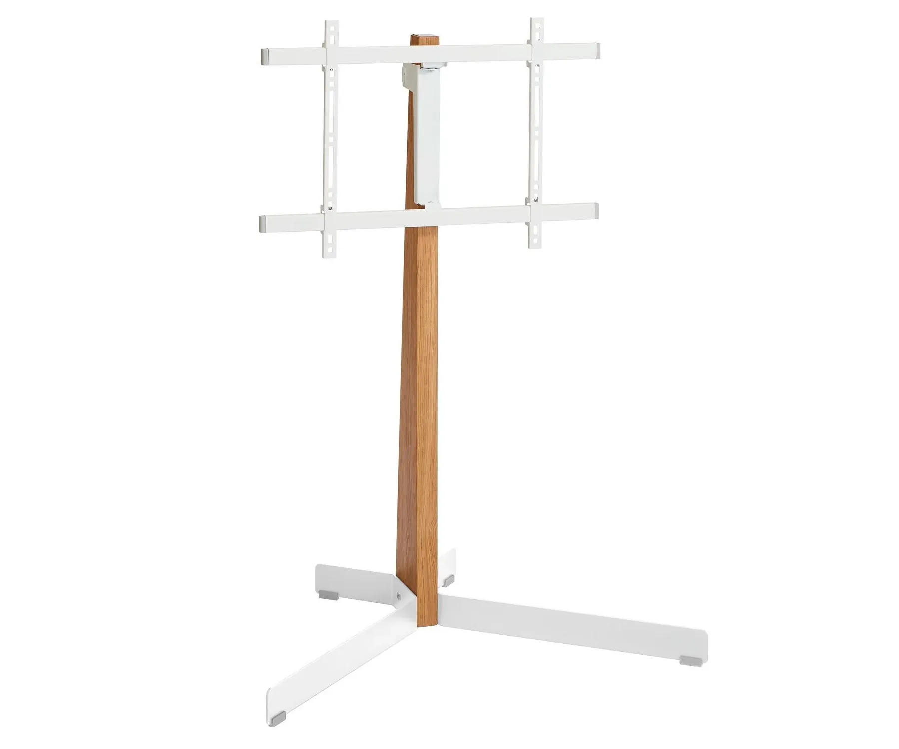 Vogel's Tvs 3695 Wood & White / Soporte De Pie Para Tv De 40" A 77"