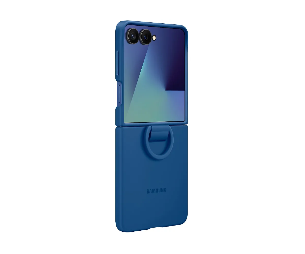 Samsung Funda Trasera De Silicona Azul / Samsung Z Flip7 – imagen 2