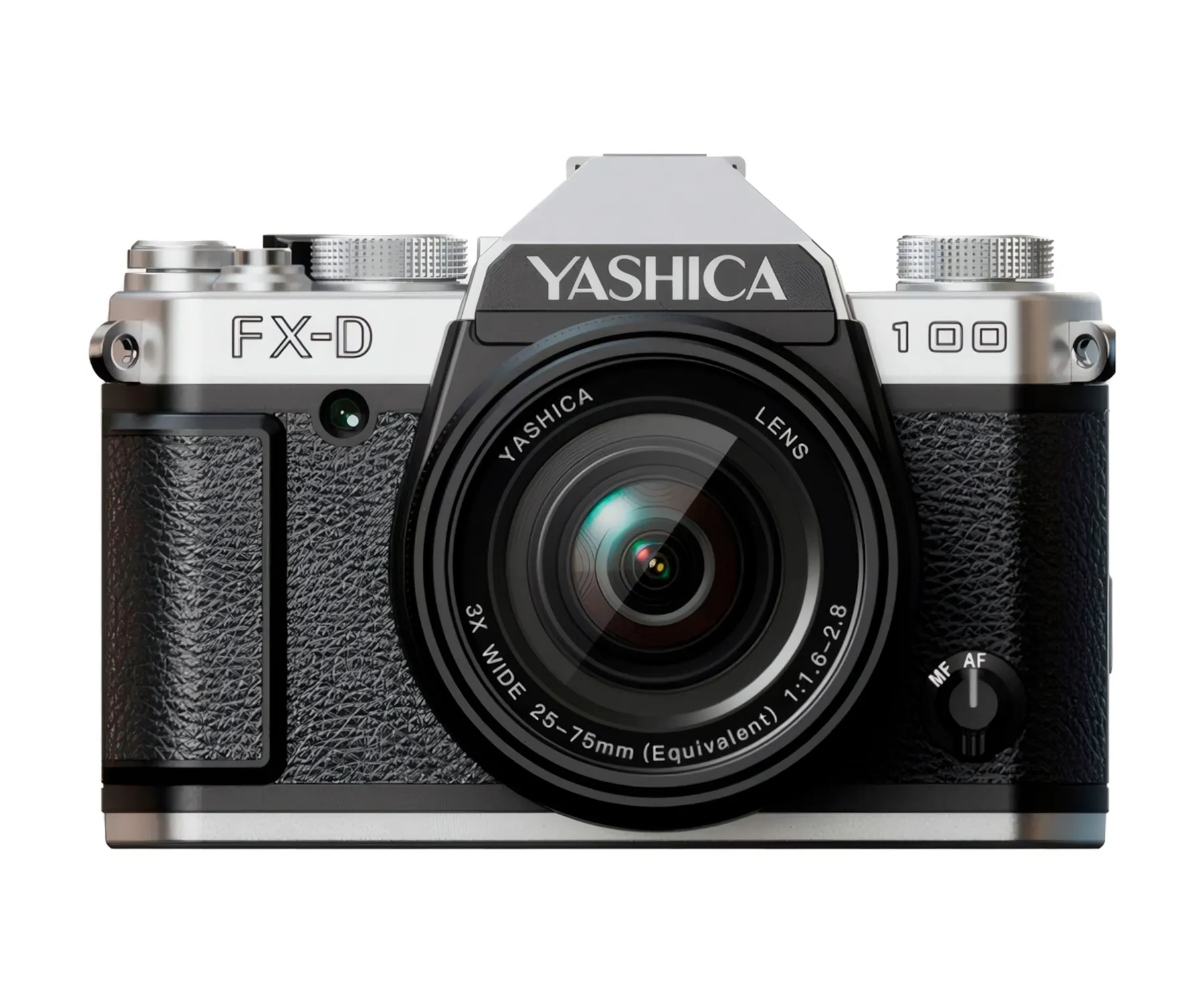 Yashica Fx-D 100 Silver / Cámara Digital De Simulación De Película Con Zoom 3X