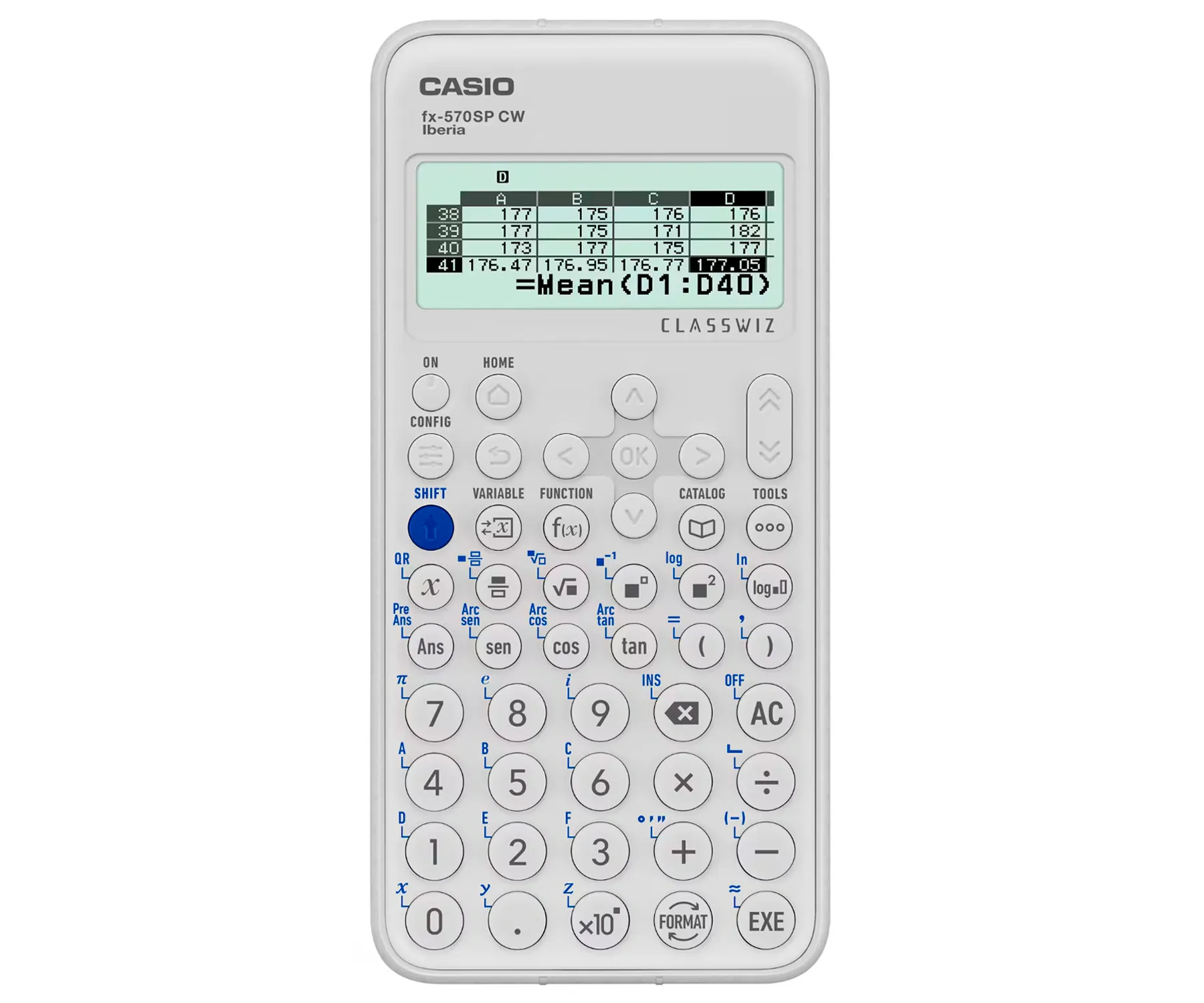 Casio Fx-570Sp Cw Blanca / Calculadora Científica Estándar