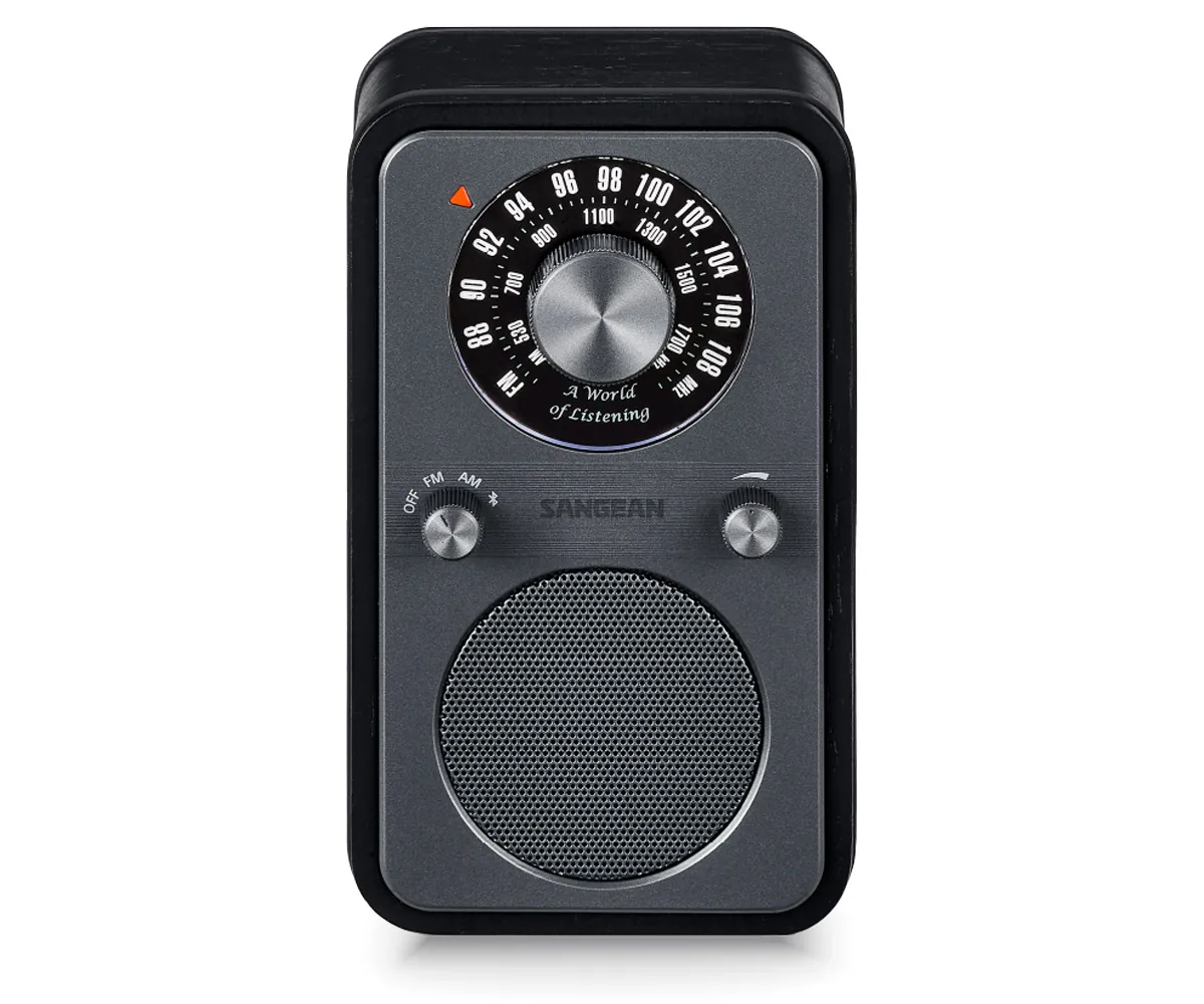 Sangean Wr-9 Roble De Medianoche / Radio Analógica De Madera Con Am / Fm / Bluetooth