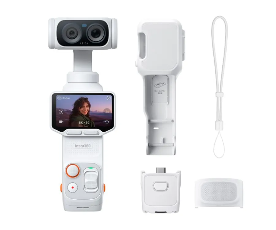 Insta360 Luna Ultra Standard Bundle Stellar White / Cámara Vlogging 8K Con Doble Lente Leica Y Estabilizador De 3 Ejes