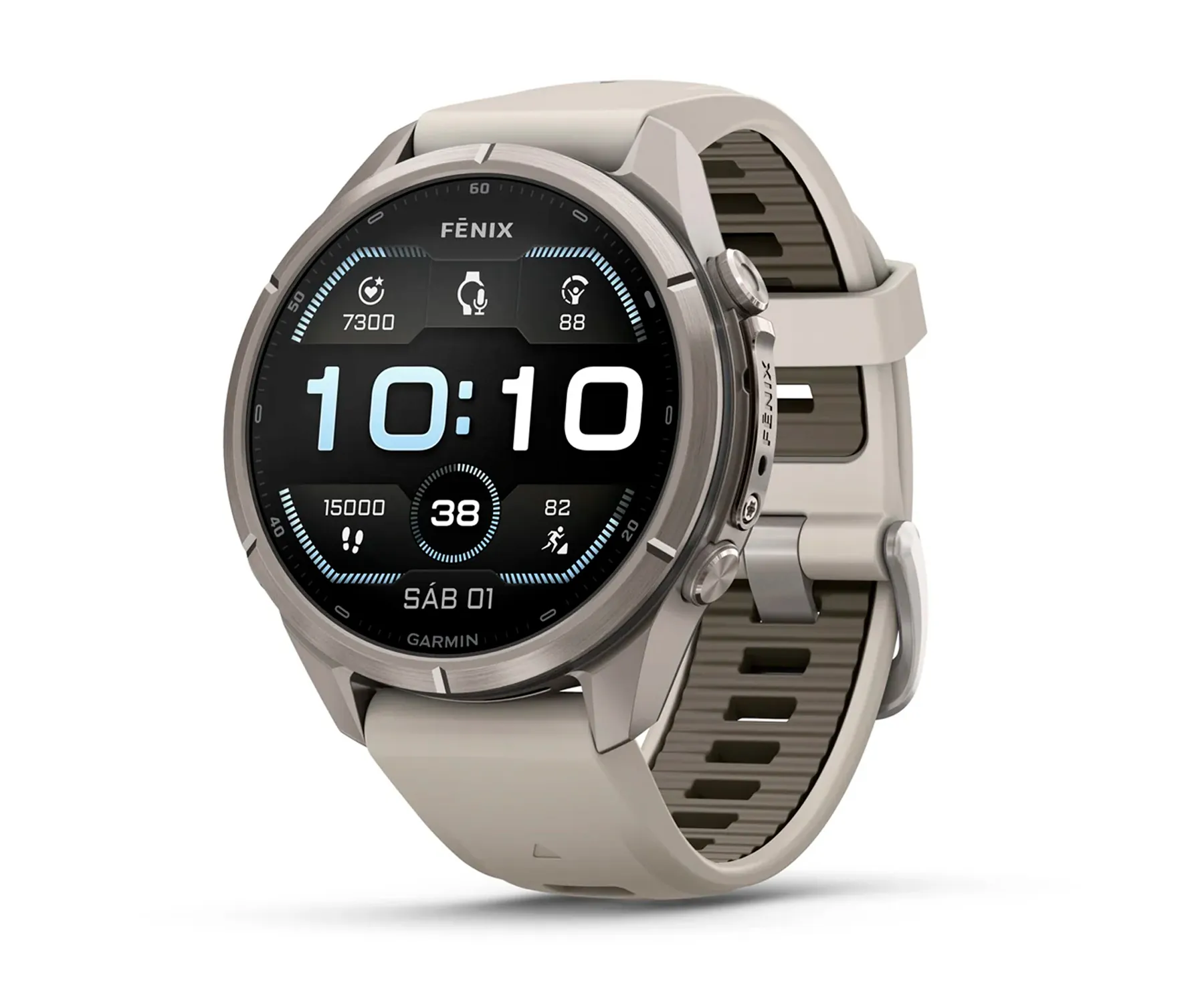 Garmin Fenix 9 Pro Titanio Con Correa De Silicona En Blanco / Smartwatch 43Mm