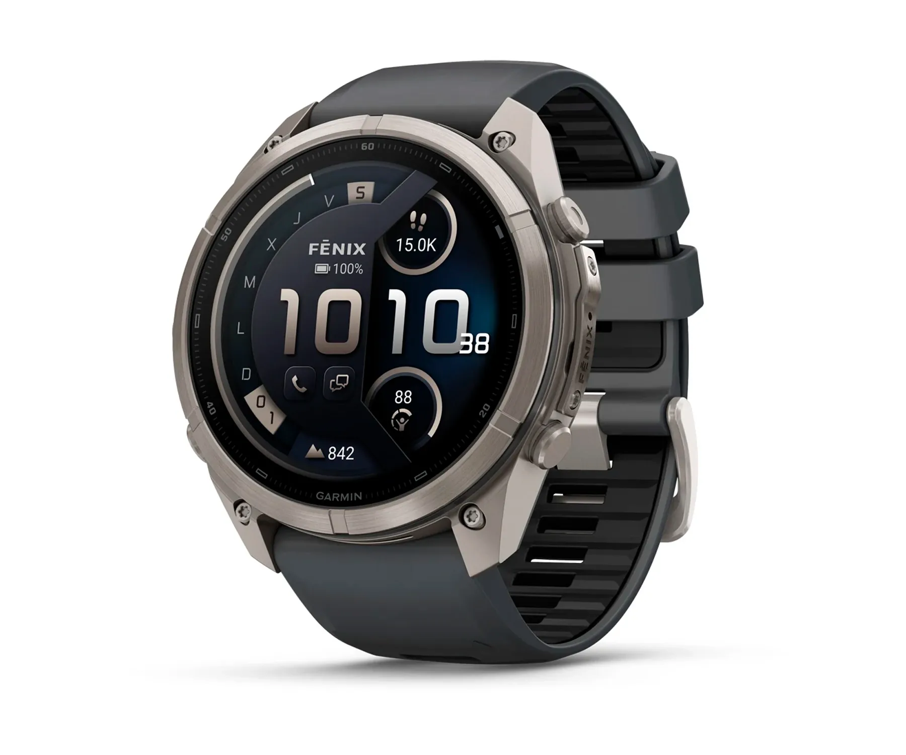 Garmin Fenix 9 Pro Titanio Con Correa De Silicona En Gris / Smartwatch 51Mm / Lte Inreach