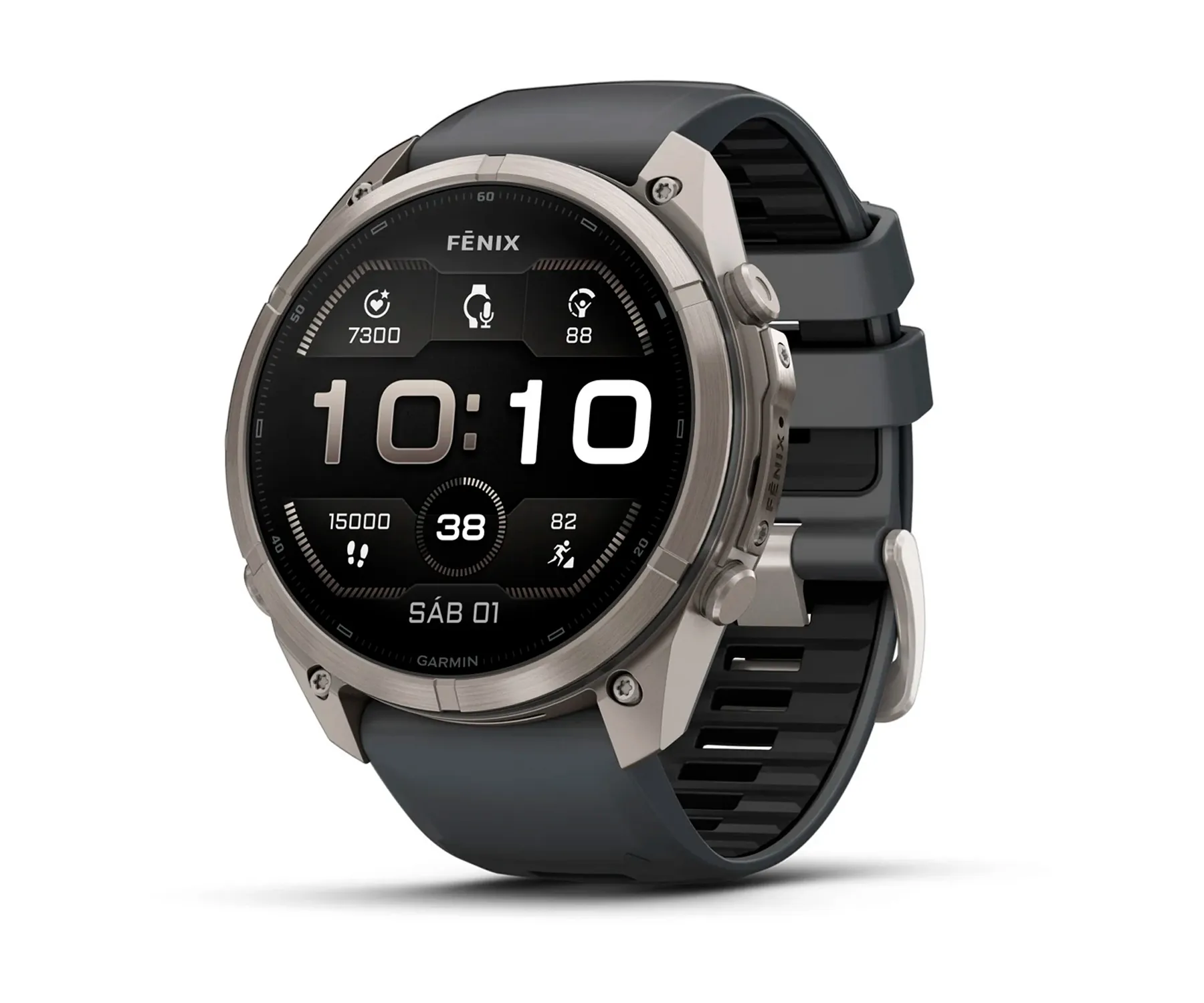 Garmin Fenix 9 Pro Titanio Con Correa De Silicona En Gris / Smartwatch 51Mm