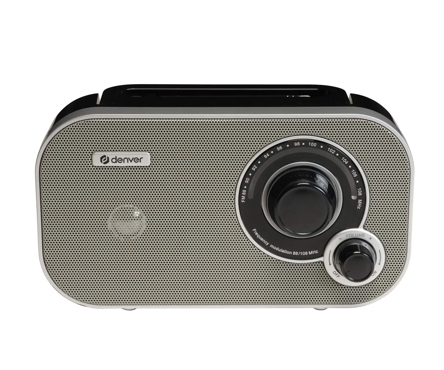 Denver Tr-51Gr Gris / Radio Fm Portátil Con Sintonización Analógica Y Funcionamiento A Pilas
