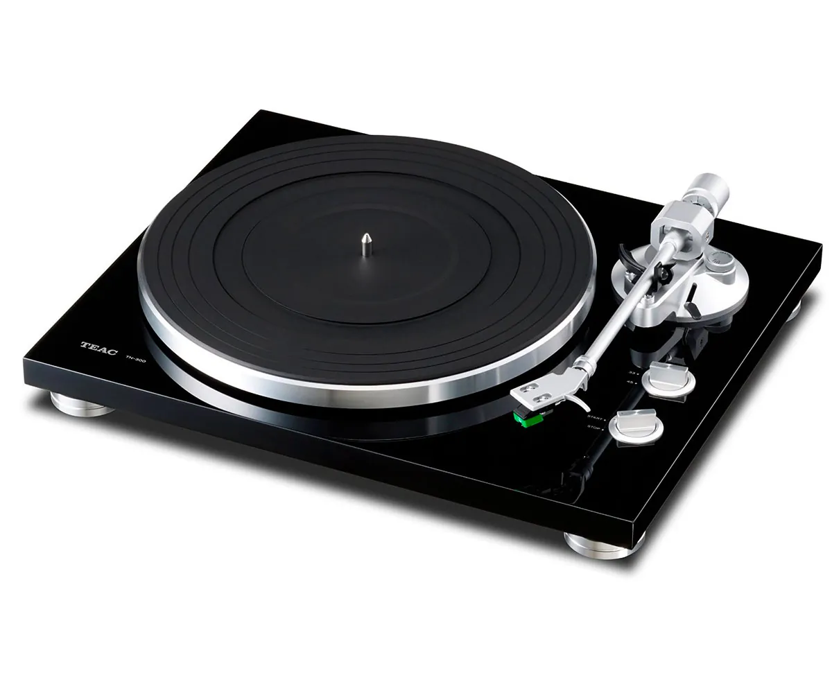TEAC TN-300 NEGRO TOCADISCOS DE 2 VELOCIDADES CON TERMINALES BAÑADOS EN ORO