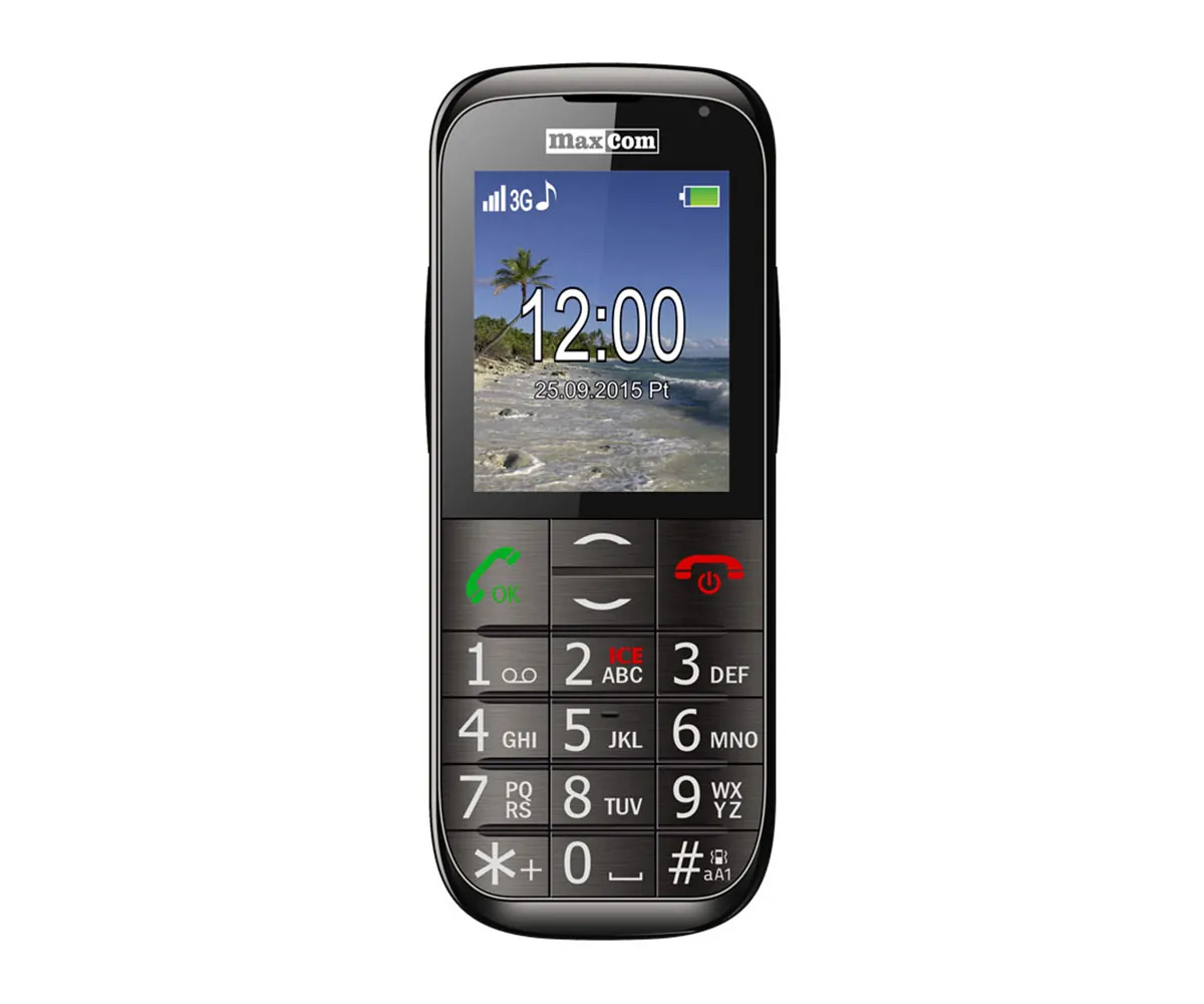 MaxCom MM 825 7,11 cm (2.8) 88 g Negro Teléfono para personas mayores