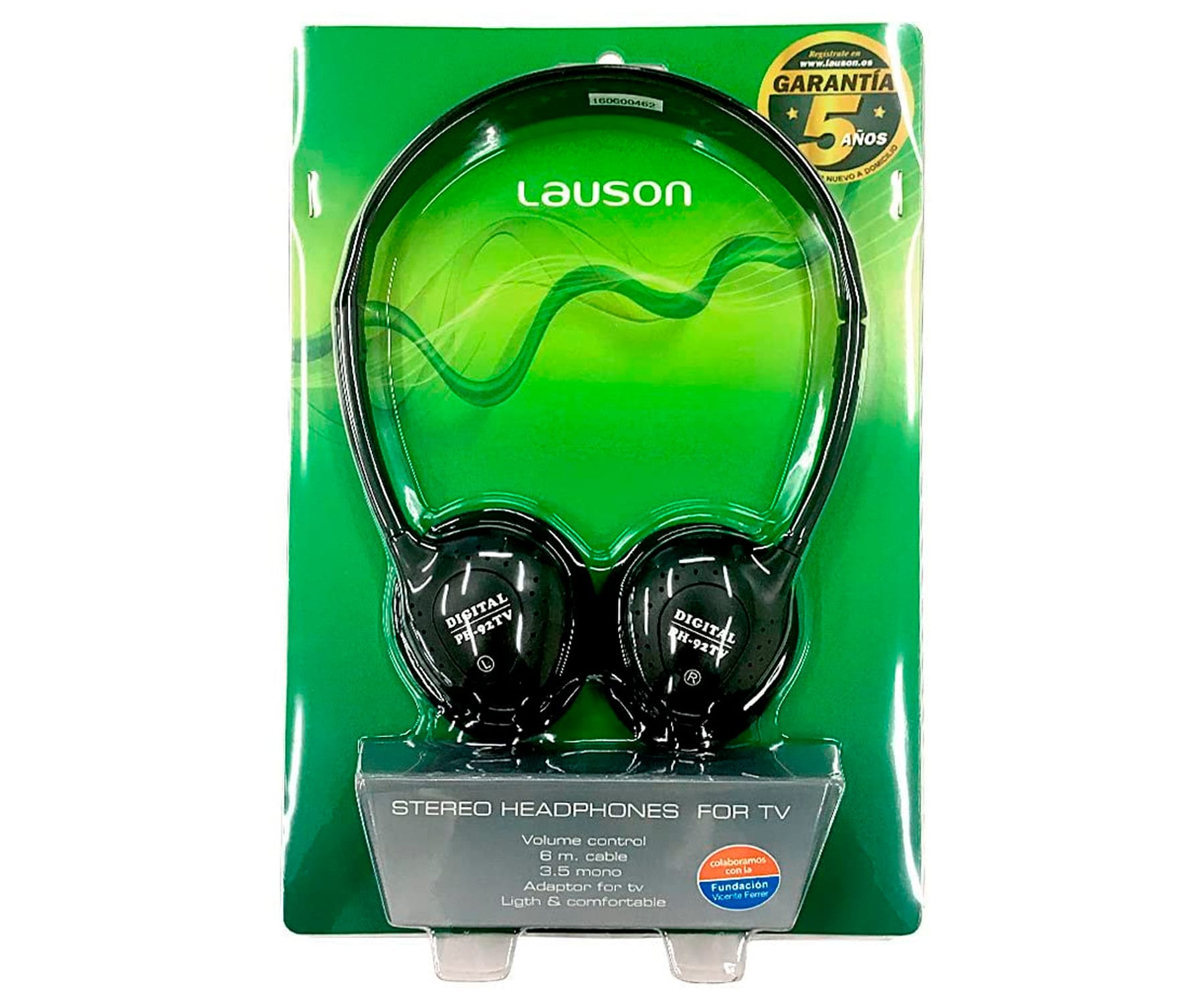 LAUSON PH-92 TV NEGRO AURICULARES ESTÉREO TV