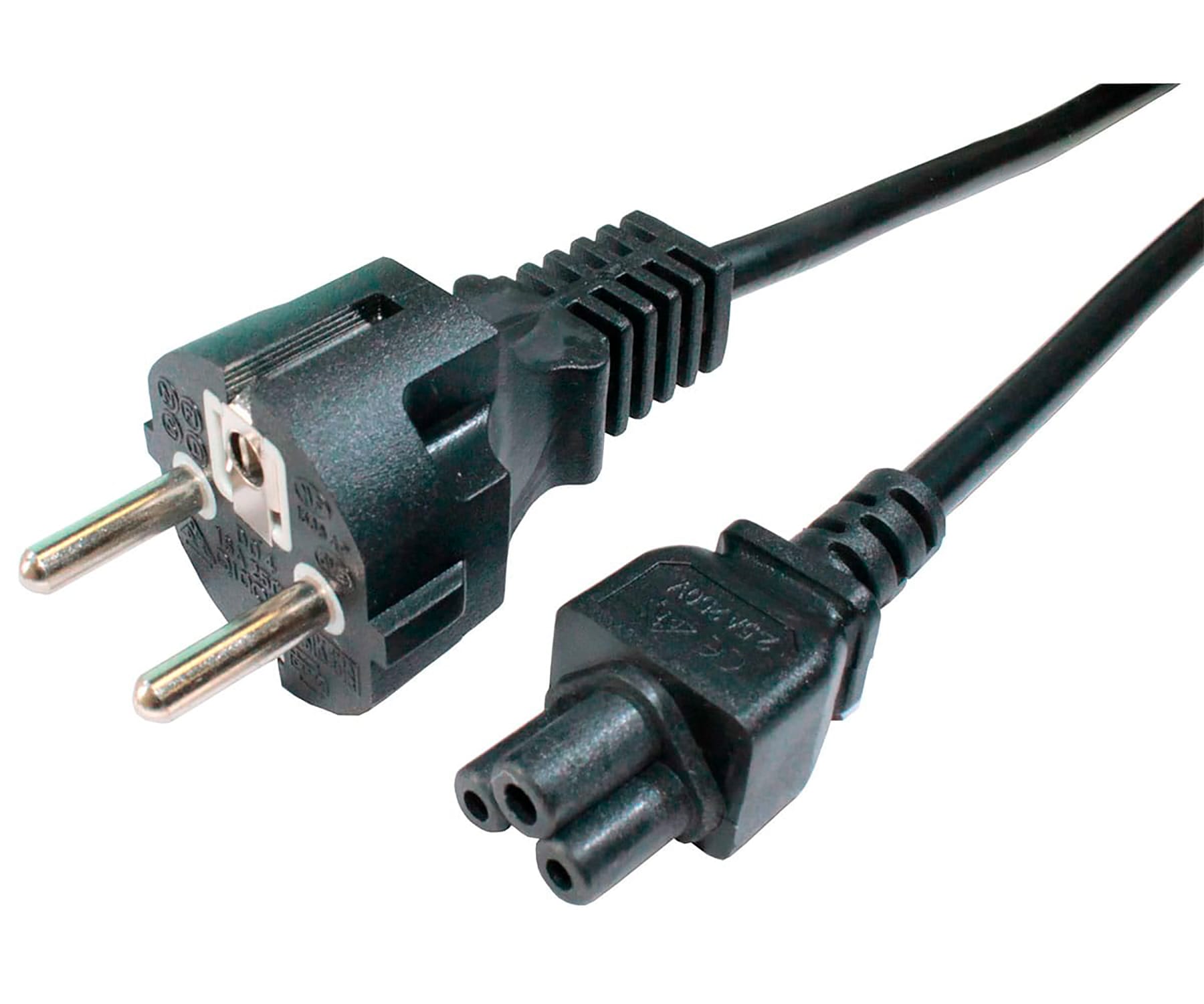 DCU CABLE NEGRO ALIMENTACIÓN DE EQUIPOS ELECTRÓNICOS CONEXIÓN RED TREBOL 1.5M