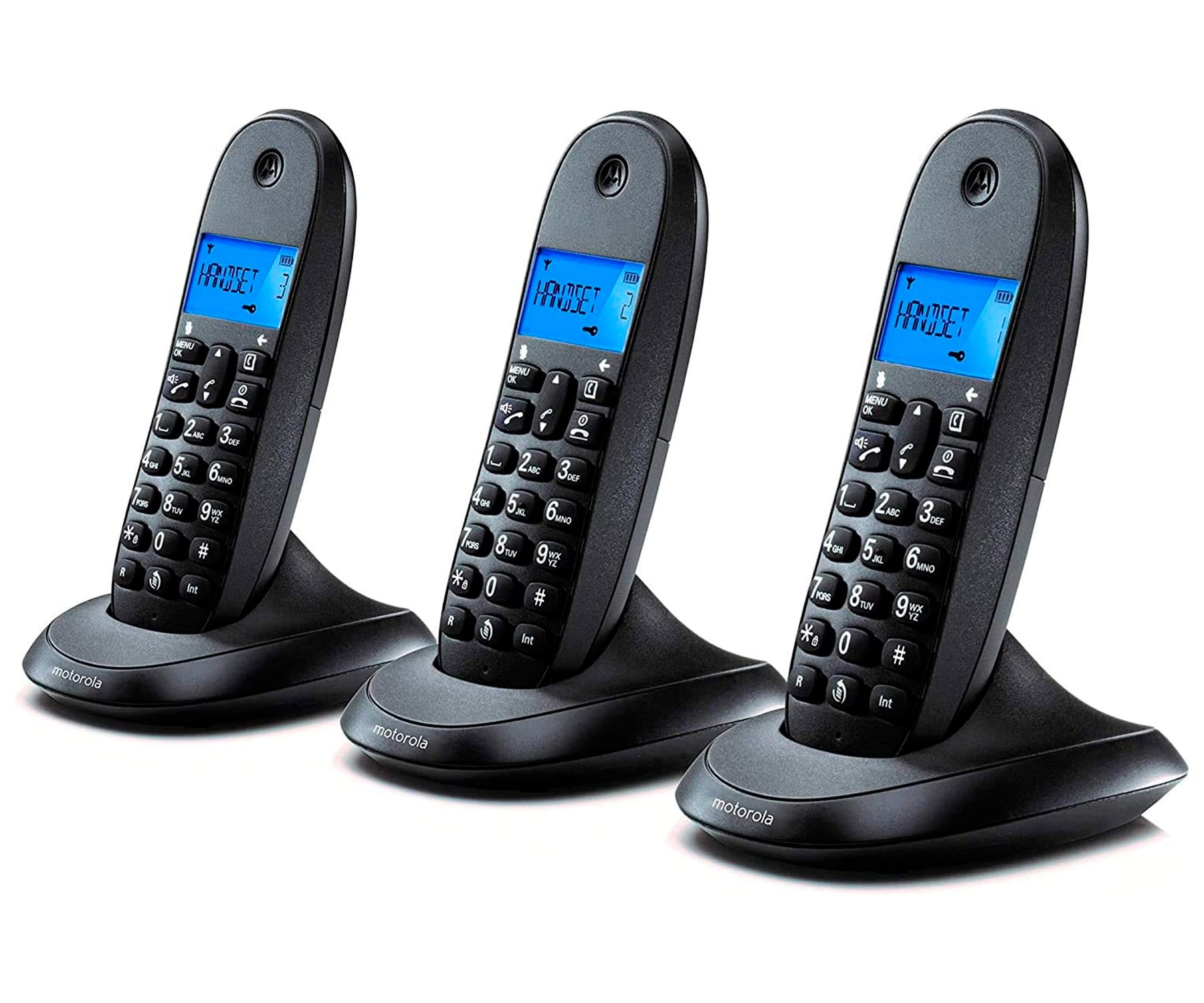 MOTOROLA C1003LB+ NEGRO TRÍO TELÉFONO INALÁMBRICO