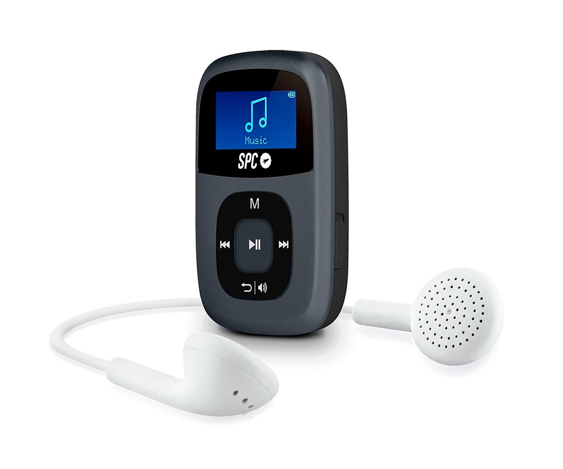 SPC 8648N NEGRO REPRODUCTOR MP3 8GB RADIO FM PANTALLA ILUMINADA CLIP DE FÁCIL TRANSPORTE