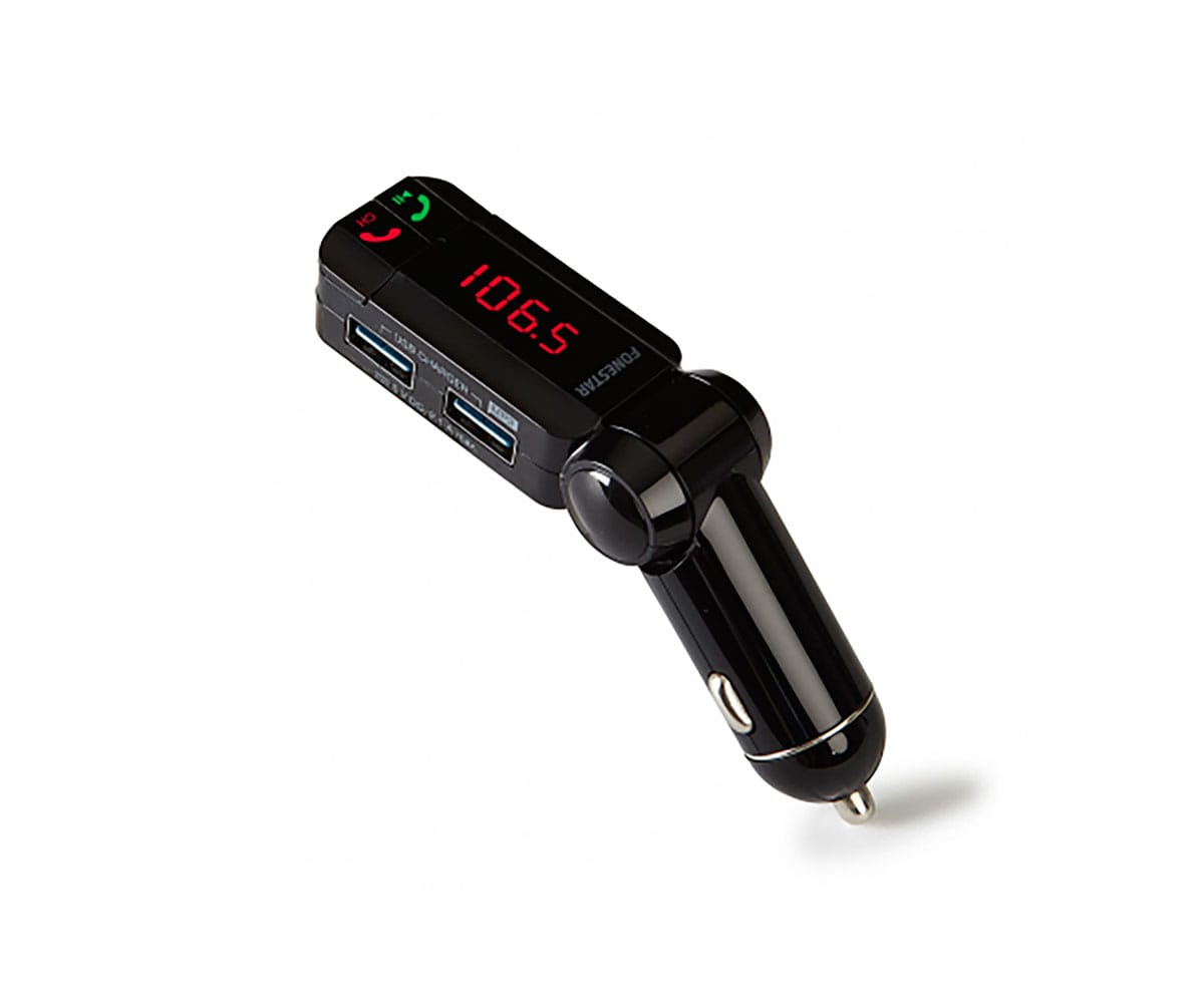 FONESTAR TL-3UB TRANSMISOR FM BLUETOOTH CON USB Y MANOS LIBRES CON MICRÓFONO PARA EL MECHERO DEL COCHE