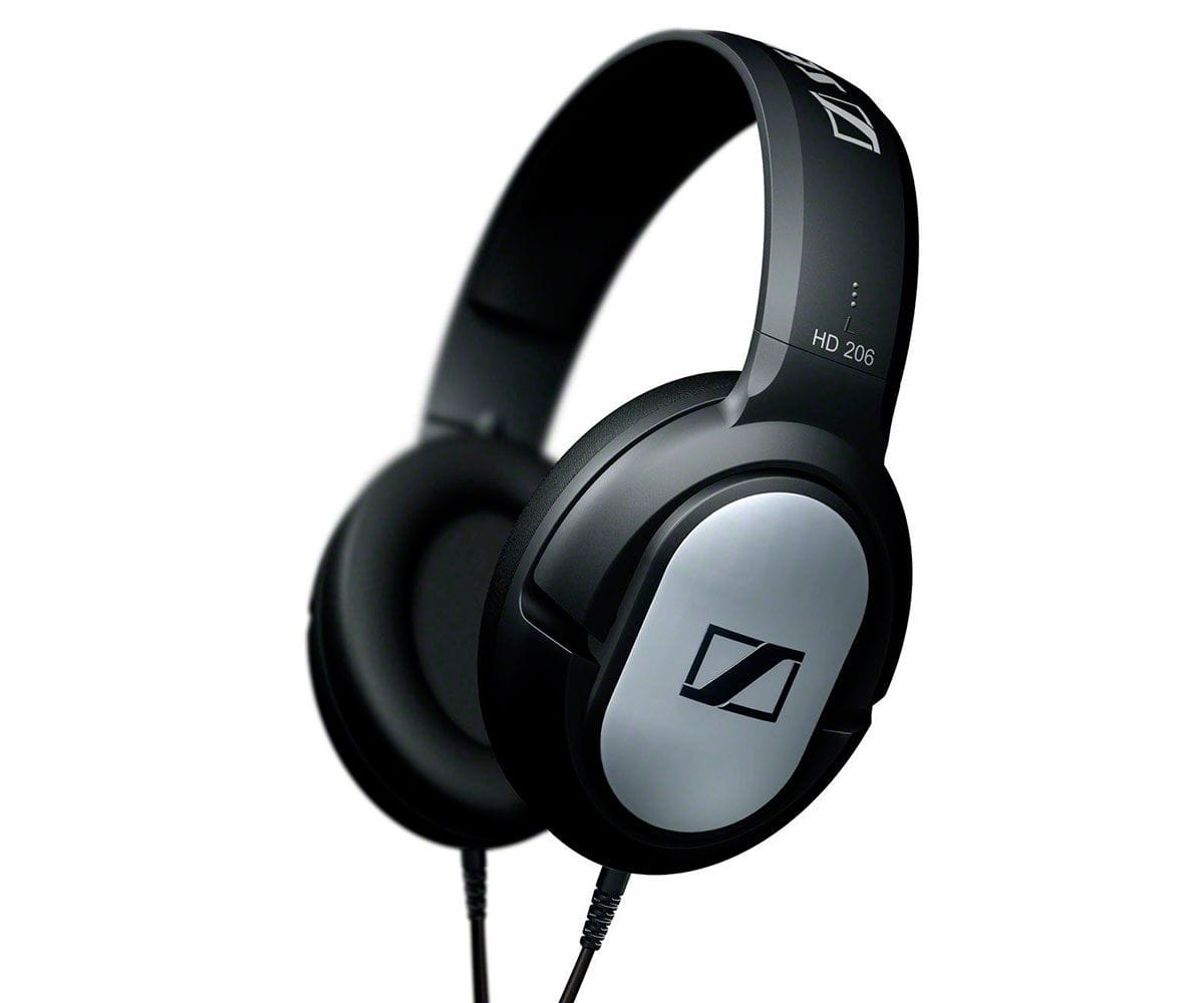 SENNHEISER HD 206 NEGRO PLATA AURICULARES SUPRAAURALES DE ALTA CALIDAD RESISTENTES LIGEROS Y CÓMODOS CON ATENUACIÓN DE RUIDO AMBIENTAL