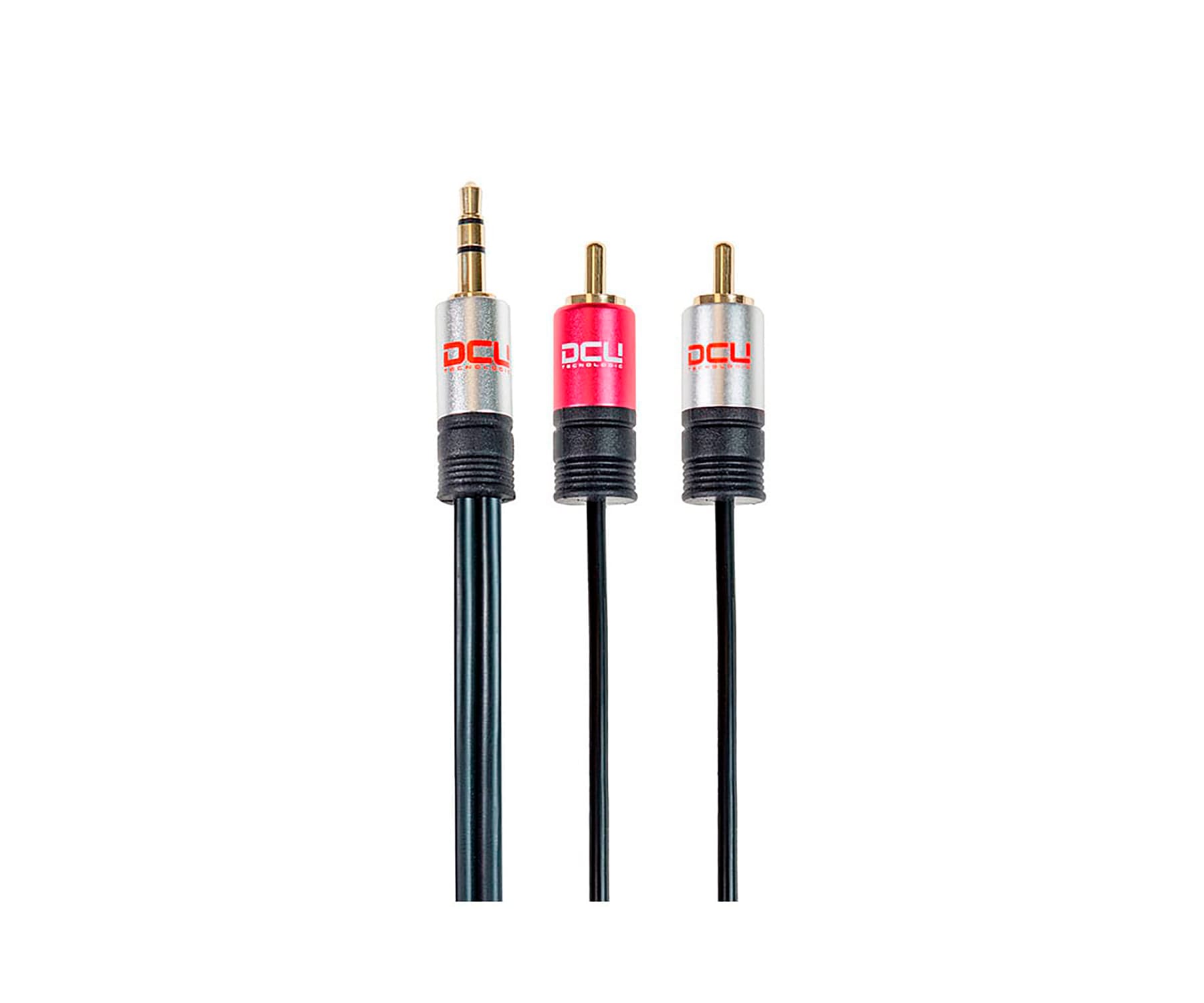 DCU CABLE DE AUDIO CONEXIÓN JACK 3.5mm ESTÉREO A 2 RCA MACHO 1 METRO