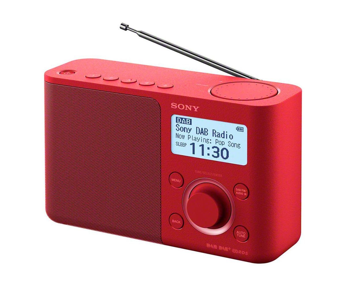 SONY XDRS61D ROJO RADIO DAB/DAB+ PORTÁTIL CON PANTALLA LCD