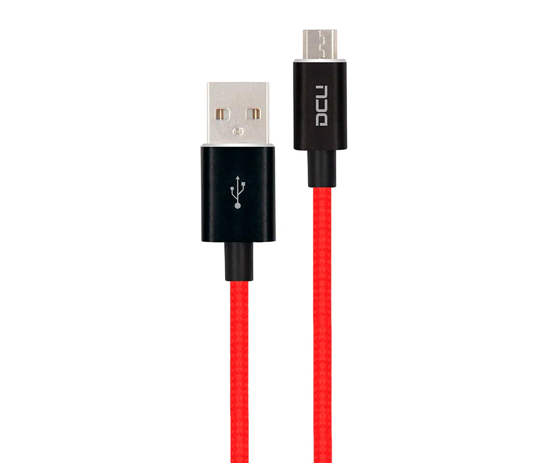 DCU CABLE NEGRO ROJO CONEXIÓN USB A MICRO USB 1M