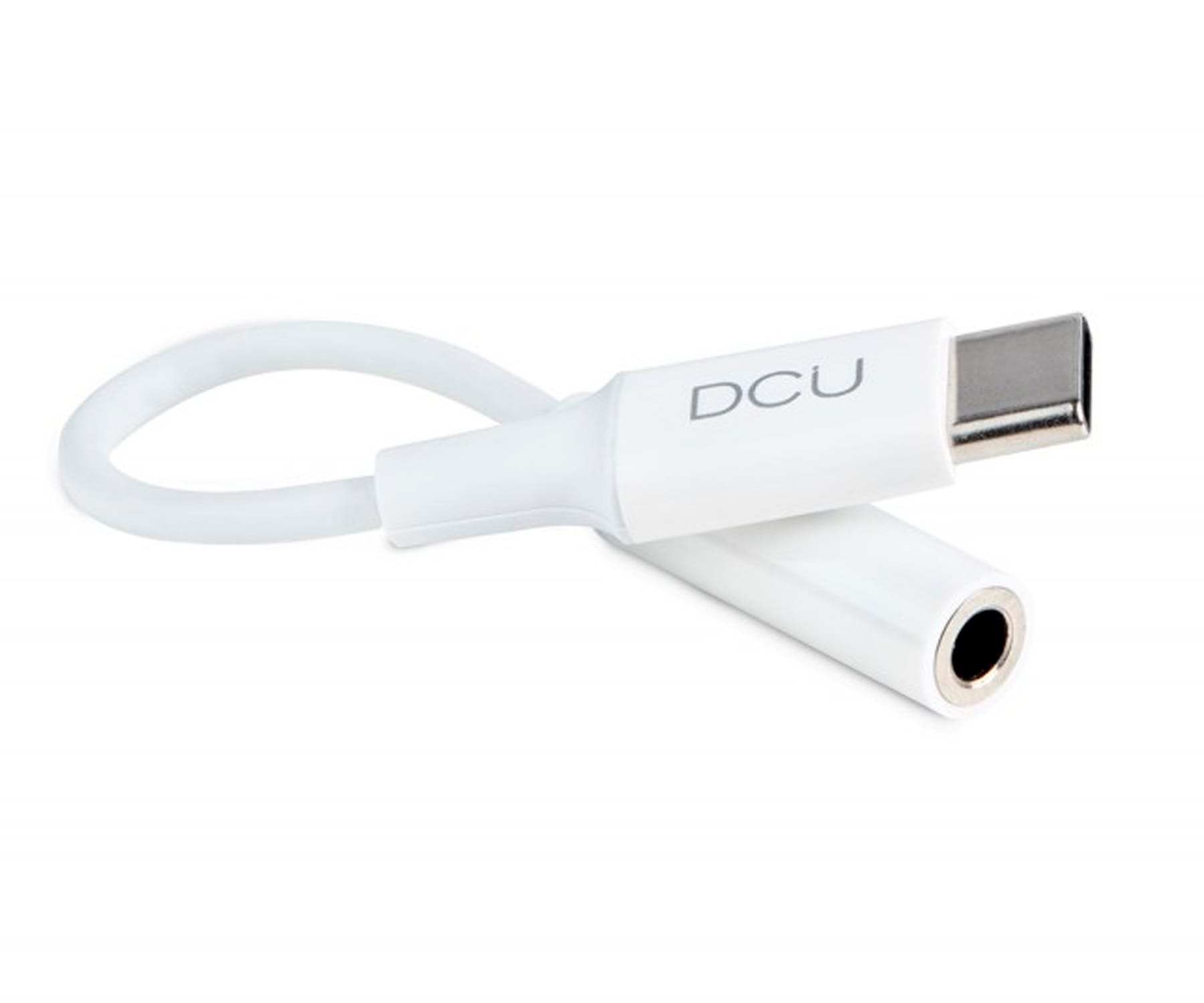 DCU ADAPTADOR NEGRO USB TIPO C A ENTRADA DE AUDIO JACK 3.5MM DE ALTA CALIDAD