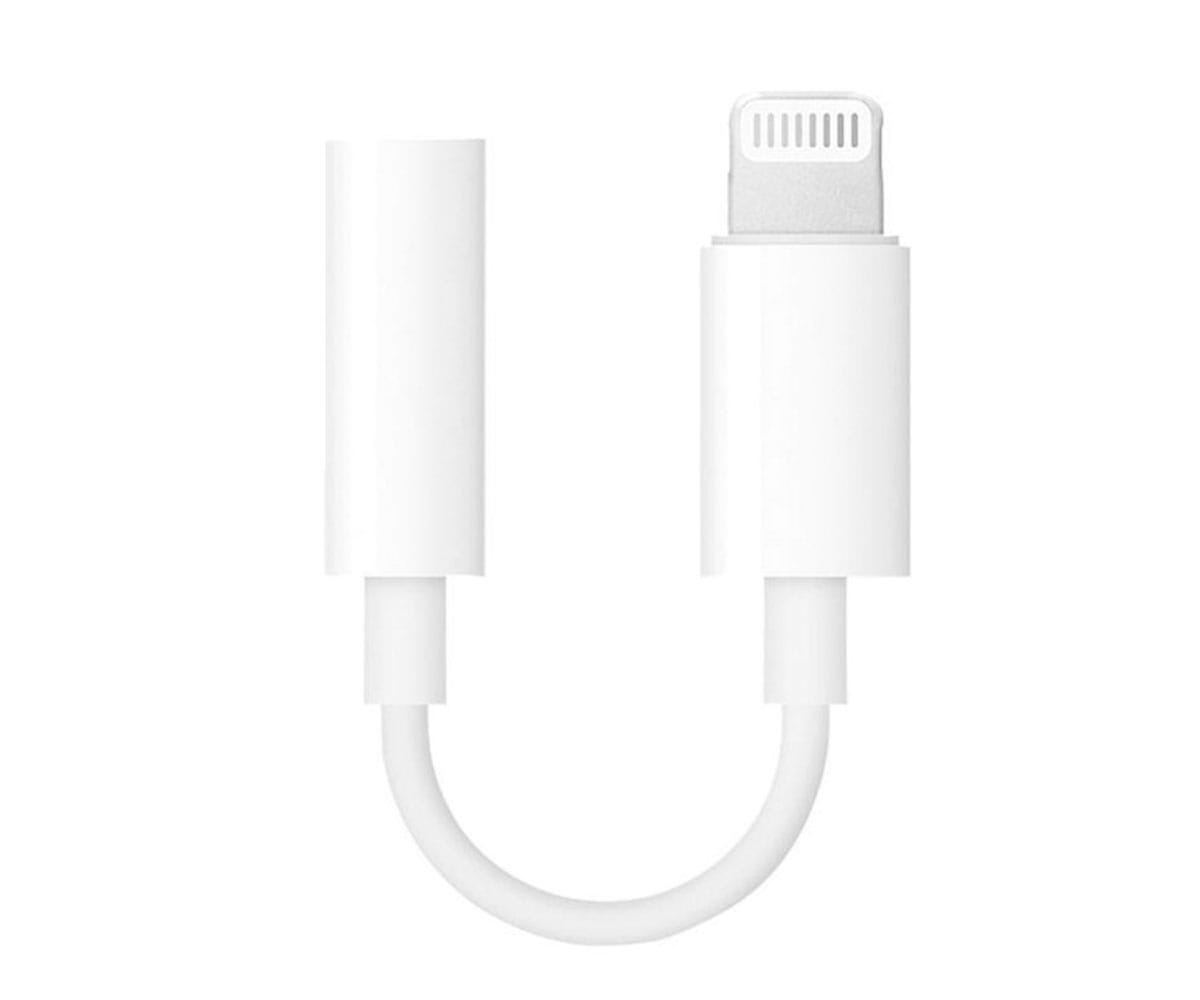 JC CABLE ADAPTADOR DE APPLE IPHONE LIGHTNING A TOMA PARA AURICULARES JACK DE 3,5MM BLANCO