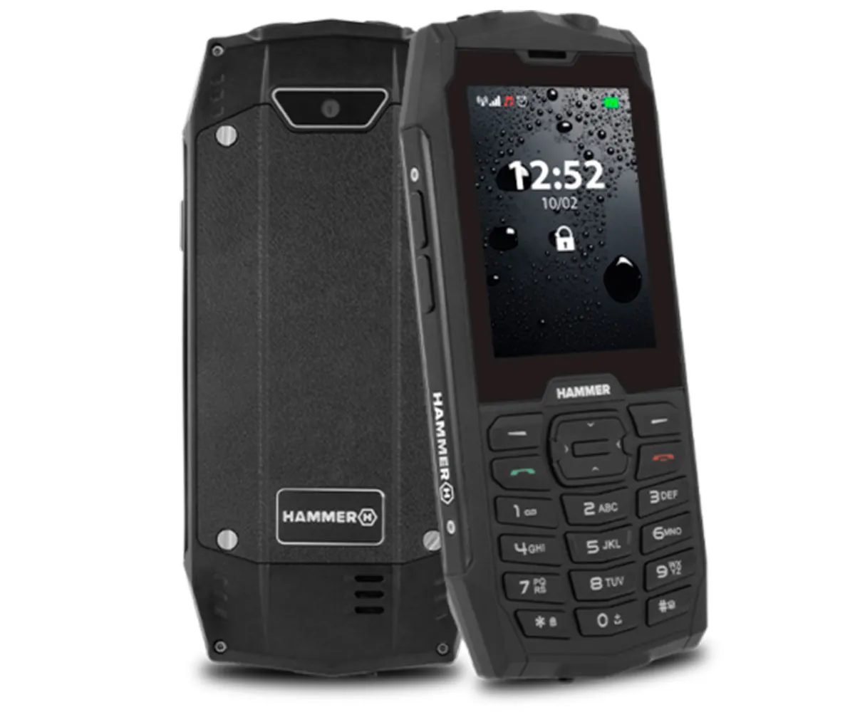 MYPHONE HAMMER 4 NEGRO MÓVIL RESISTENTE IP68 DUAL SIM 2.8'' TFT CÁMARA BLUETOOTH RADIO FM